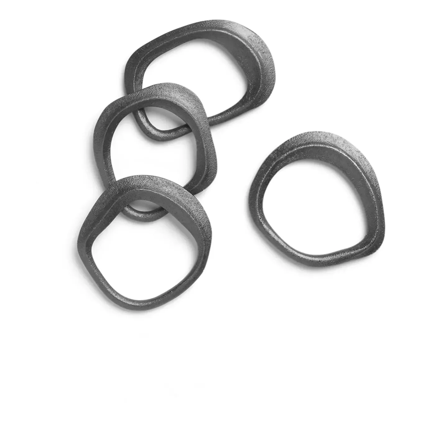 Napkin Rings Set of 4 - Black, Brass product