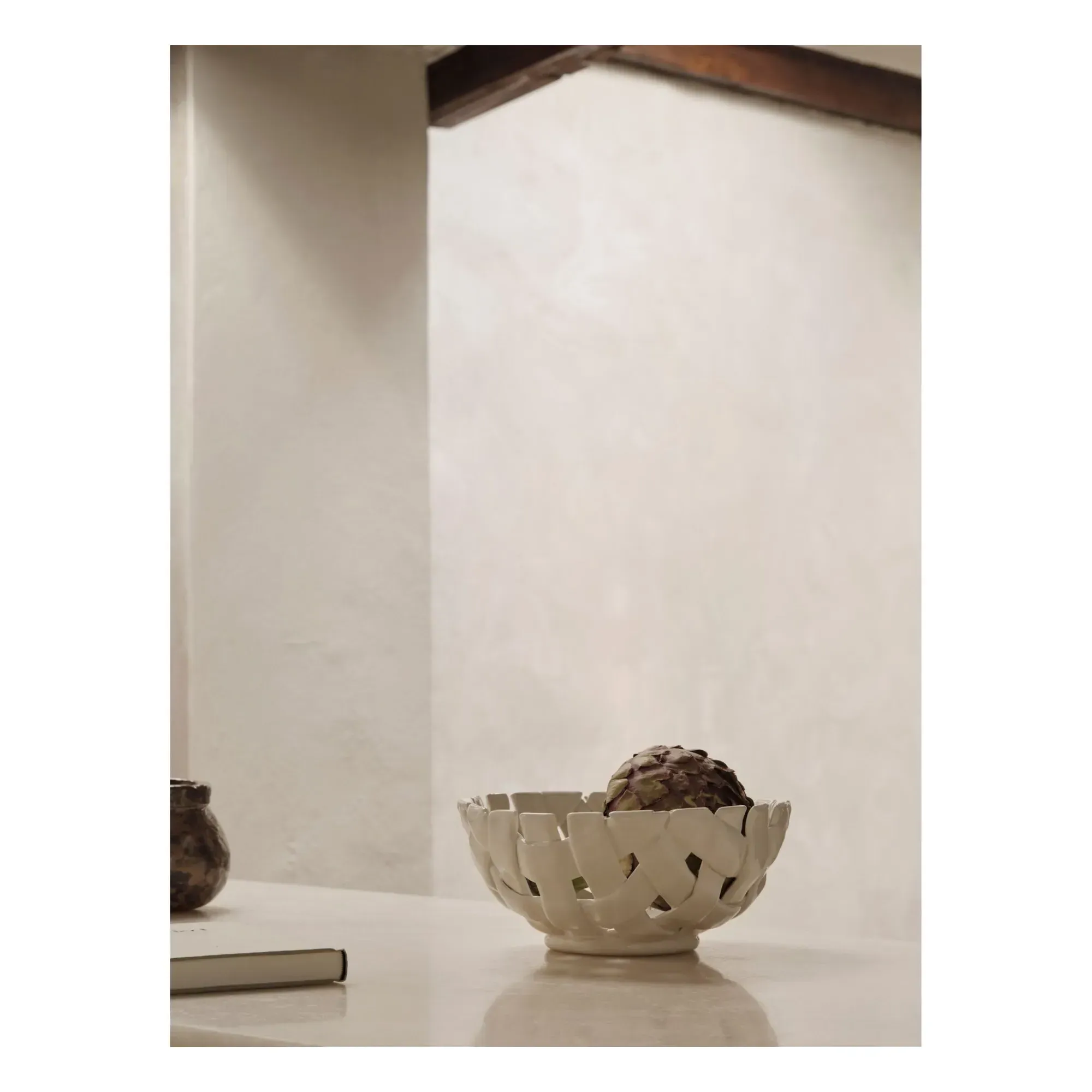 Plait Ceramic Basket - Off-White alternate view