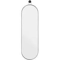 Poise Oval Wall Mirror - Black, Metal alternate view