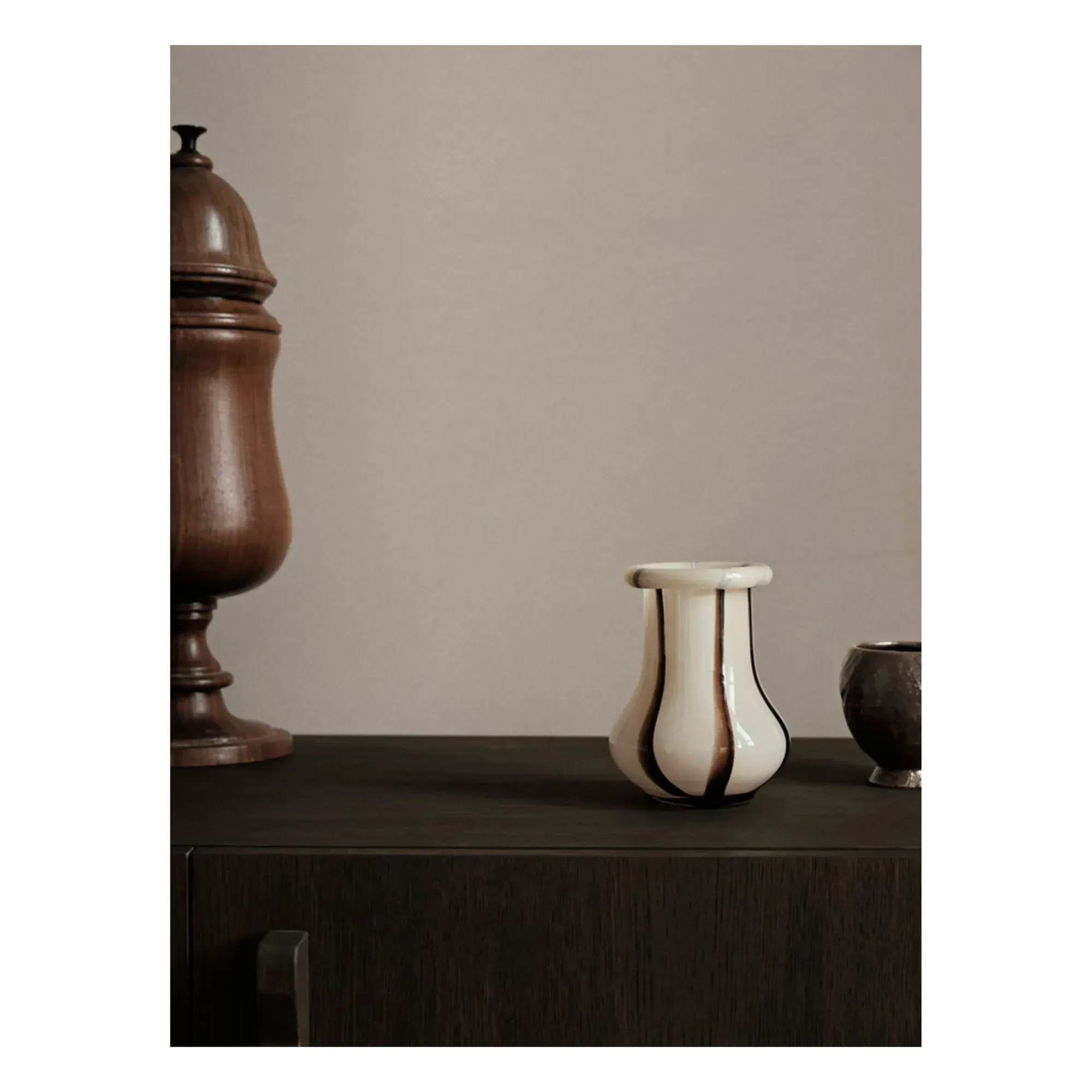 Riban Small Vase - Cream, Glass alternate view