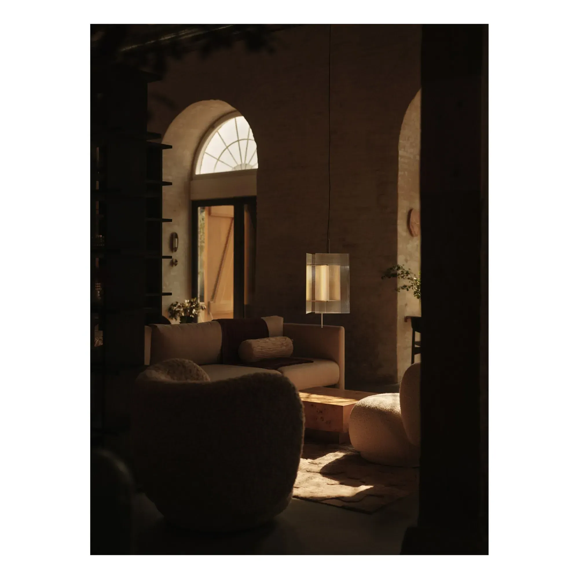 Rico Cilla Armchair - Taupe Brown, Chenille Jacquard alternate view