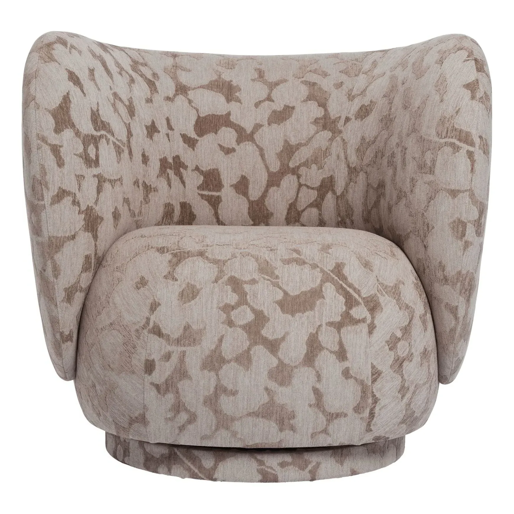 Rico Cilla Armchair - Taupe Brown, Chenille Jacquard product