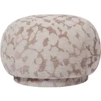 Rico Cilla Round Pouffe - Taupe Brown, Jacquard alternate view