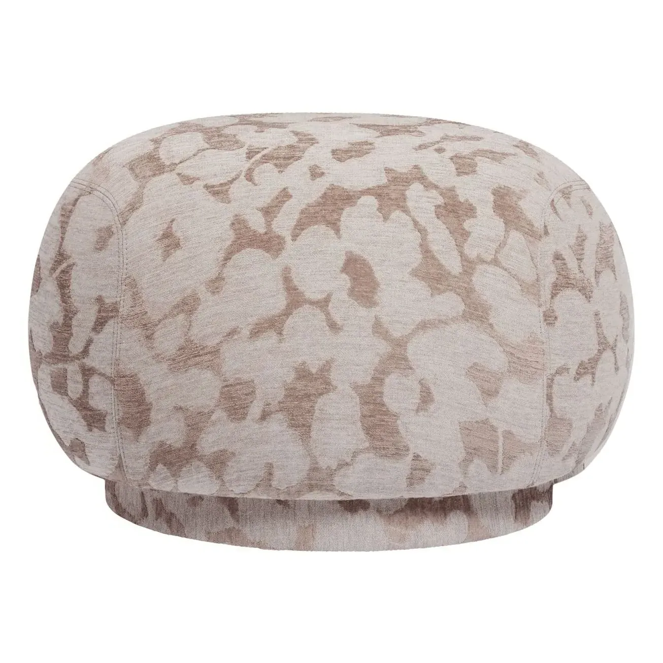 Rico Cilla Round Pouffe - Taupe Brown, Jacquard product