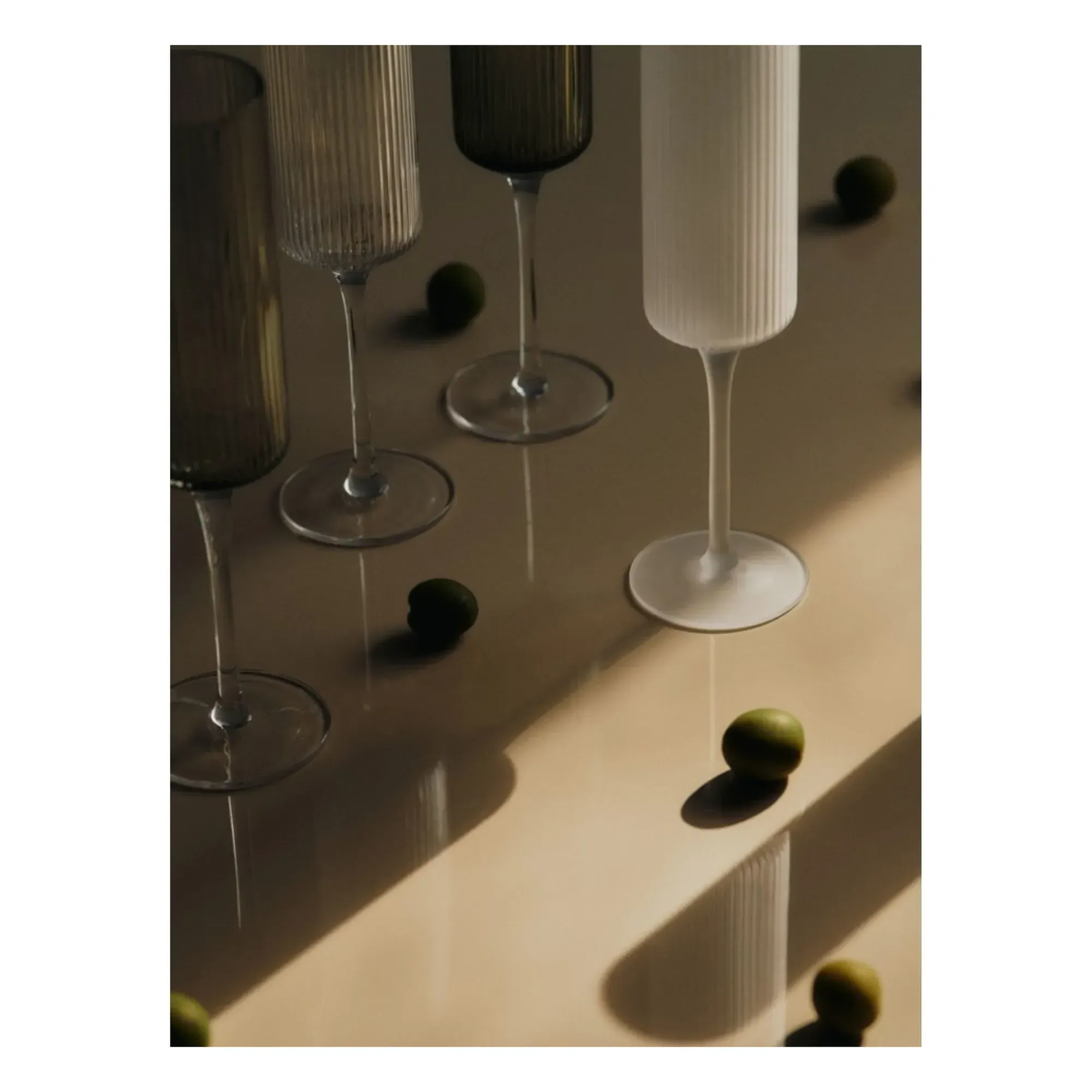 Ripple Champagne Flutes Set of 2 - Transparent, Glass alternate view