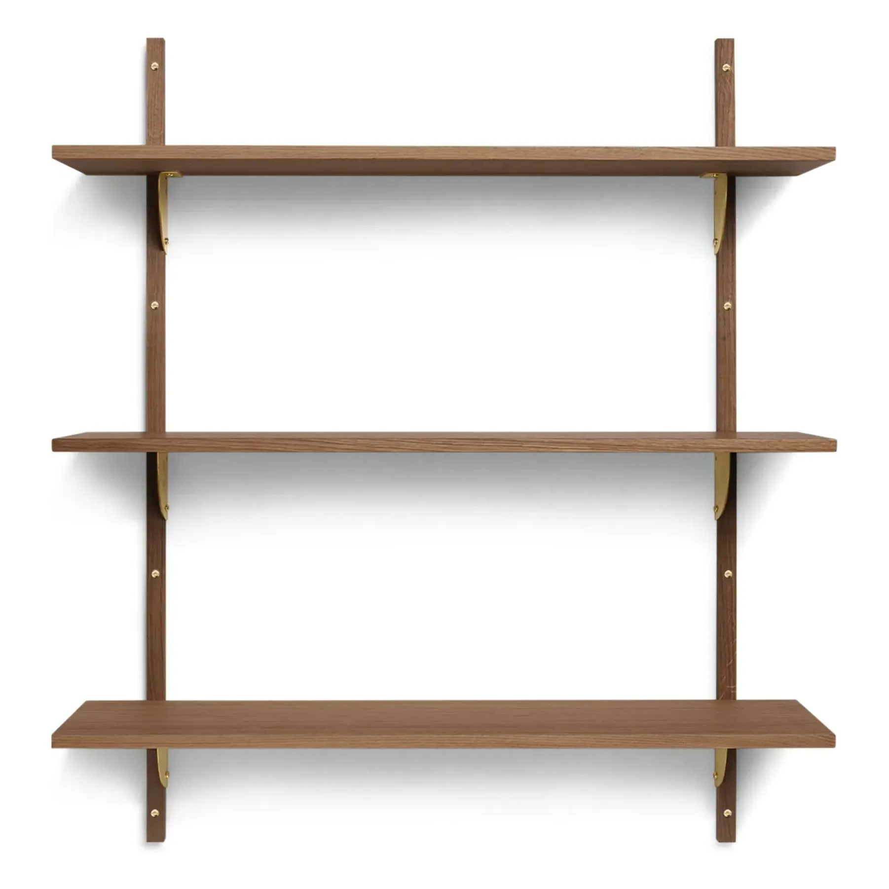 Sector Wall-Mounted Shelf - Oak, Brass product