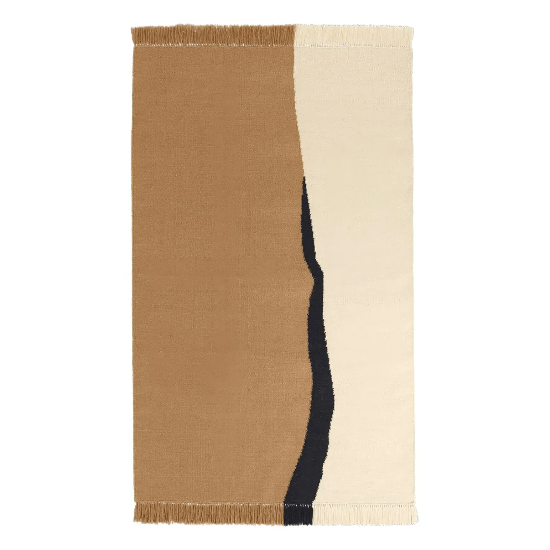 Soil Kelim Hand-Woven Rug - Sand, Wool product