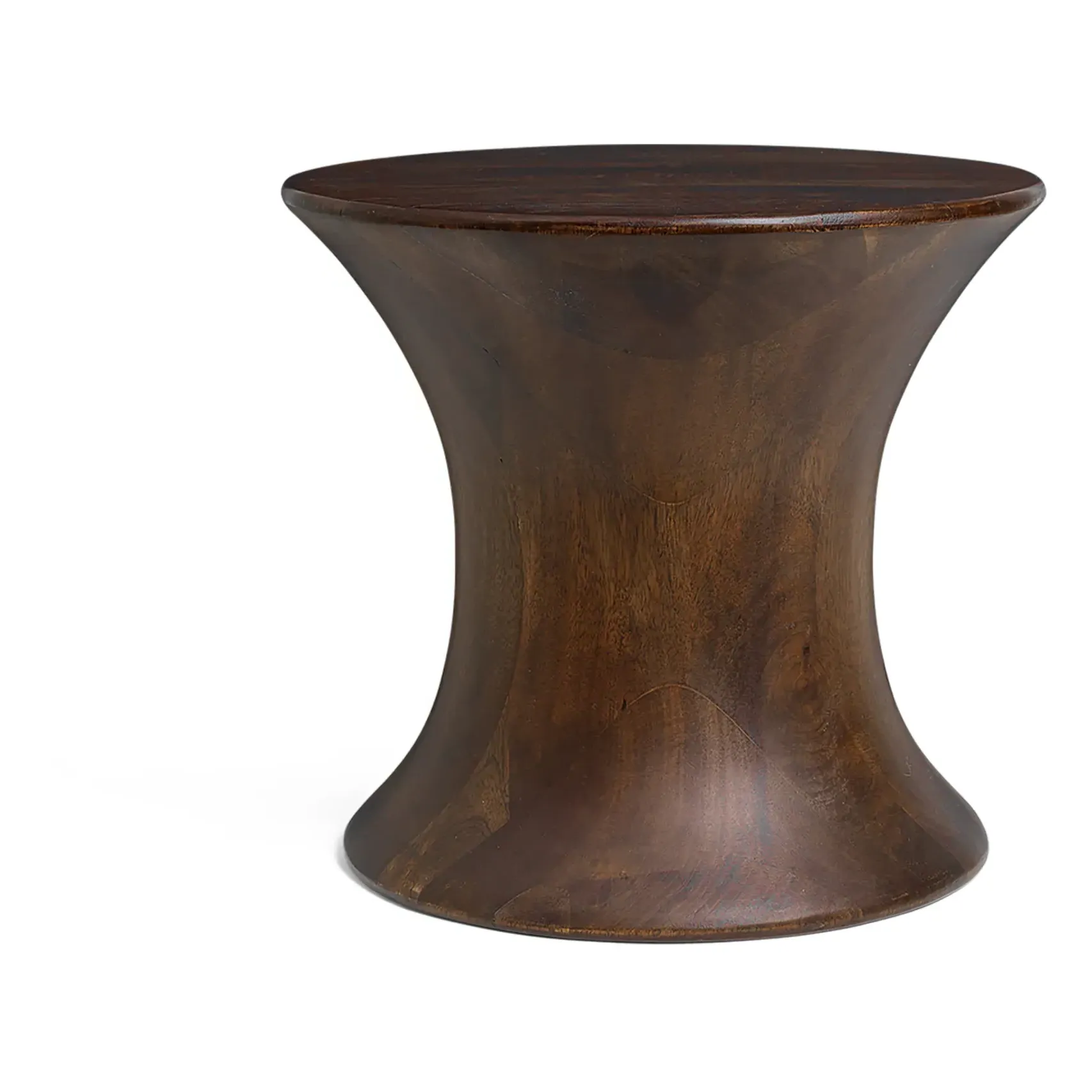 Spin Round Stool - Brown, Mango Wood product