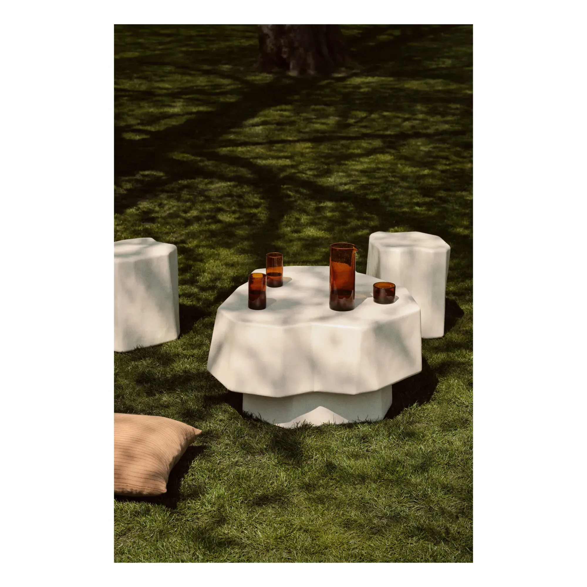 Staffa Coffee Table - Ivory, Fiberglass-Reinforced Concrete alternate view