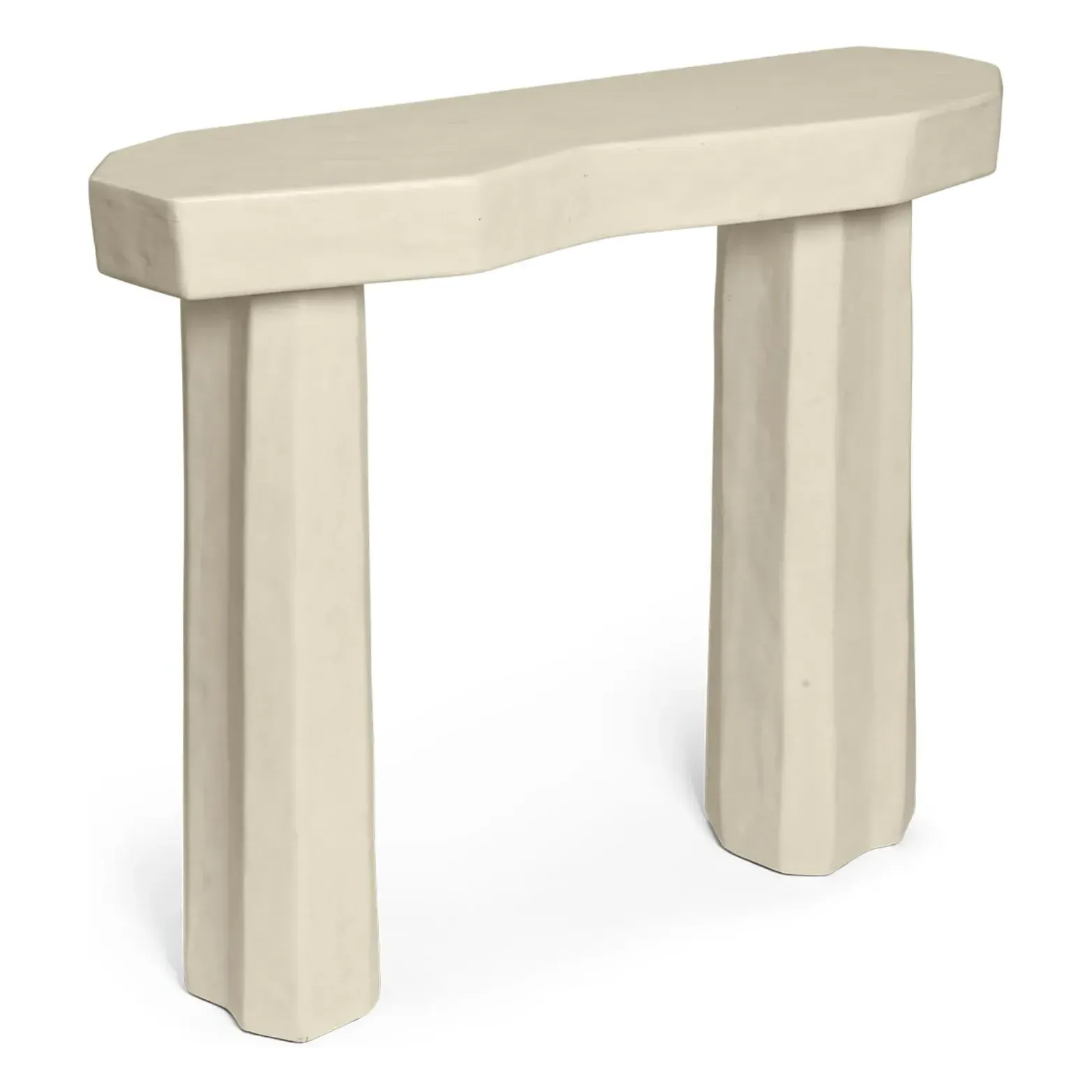 Staffa Console Table - Ivory, Fiberglass-Reinforced Concrete product