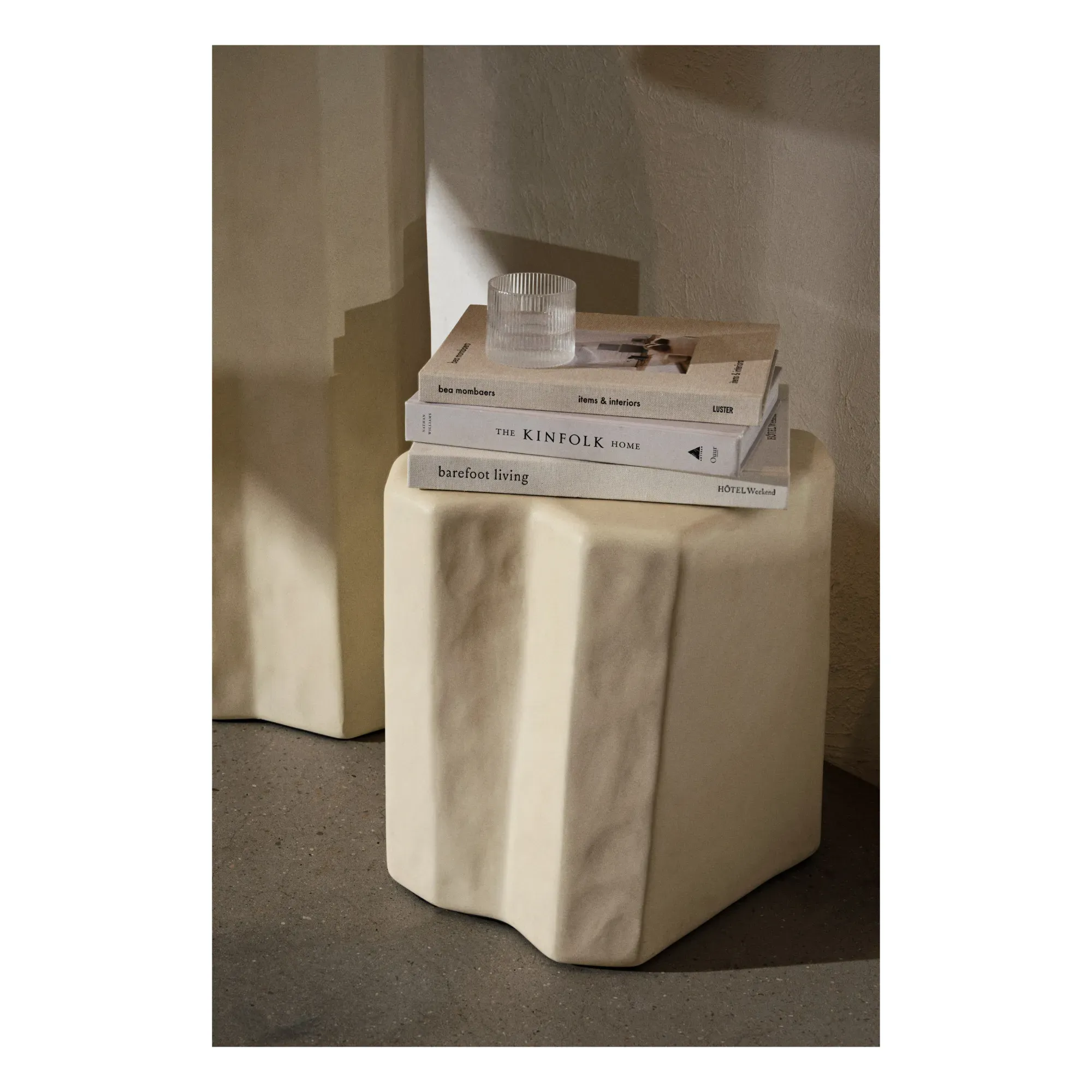 Staffa Stool - Ivory, Fiberglass-Reinforced Concrete alternate view