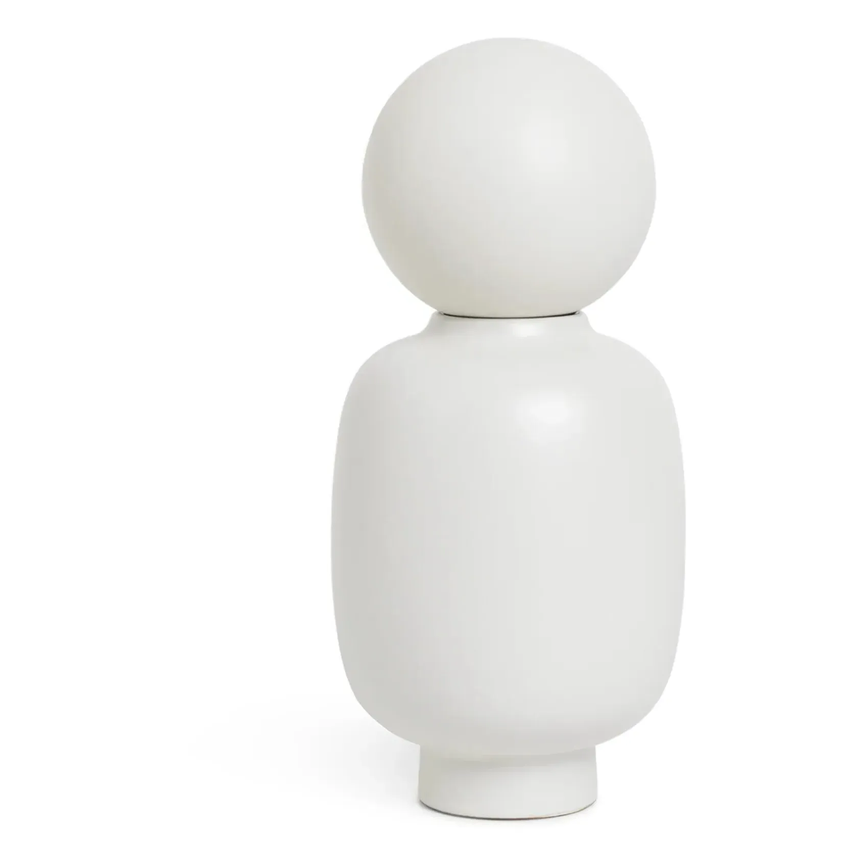 Talia Ceramic Vase - White, Sandstone product