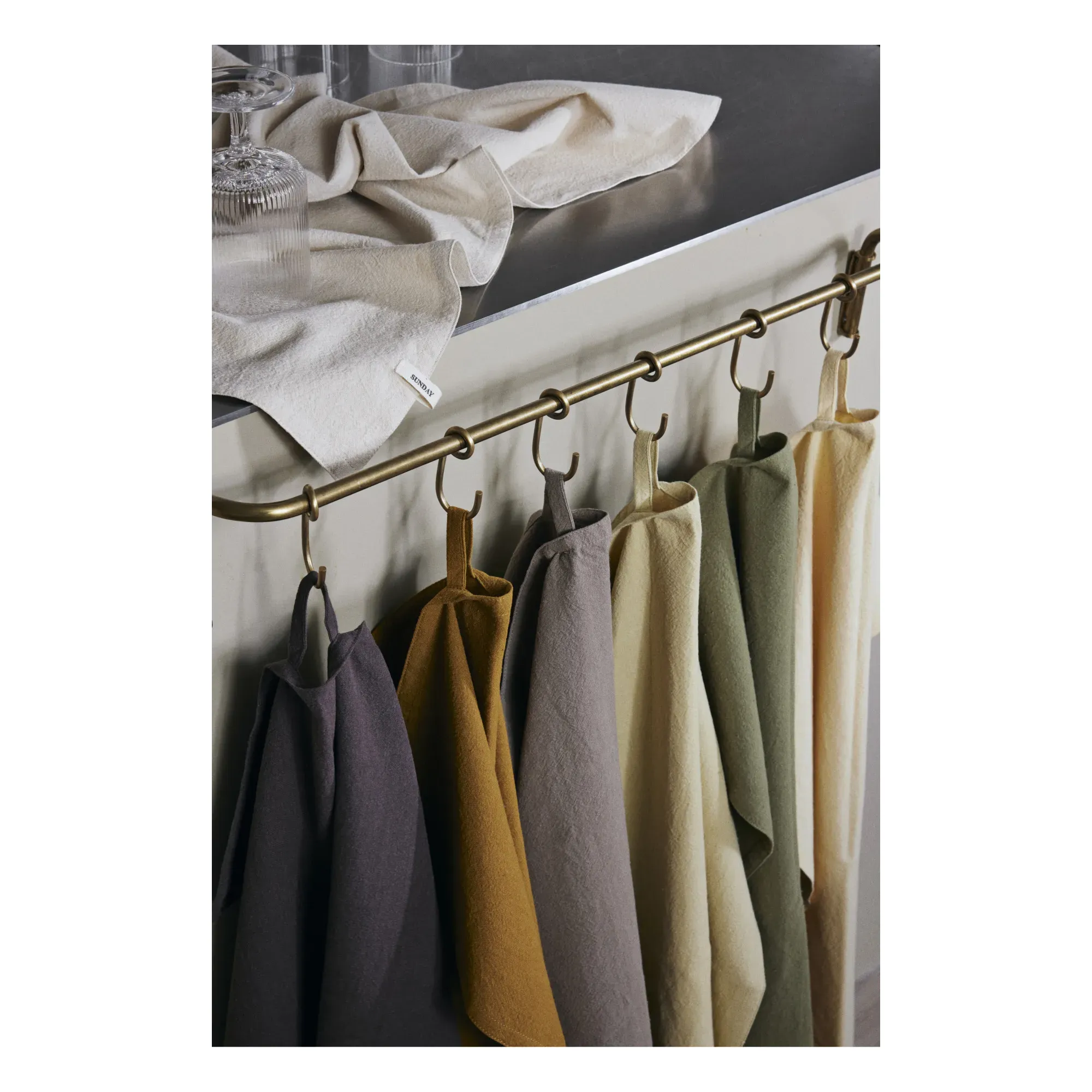Weekday Tea Towels Set of 7 - Multi, Organic Cotton alternate view