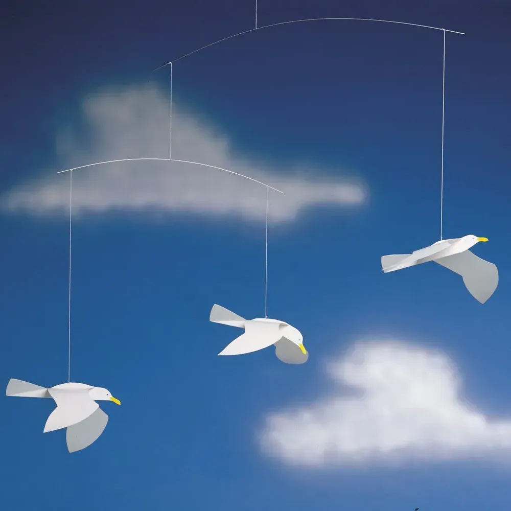 Bird Mobile - White, Aluminium alternate view