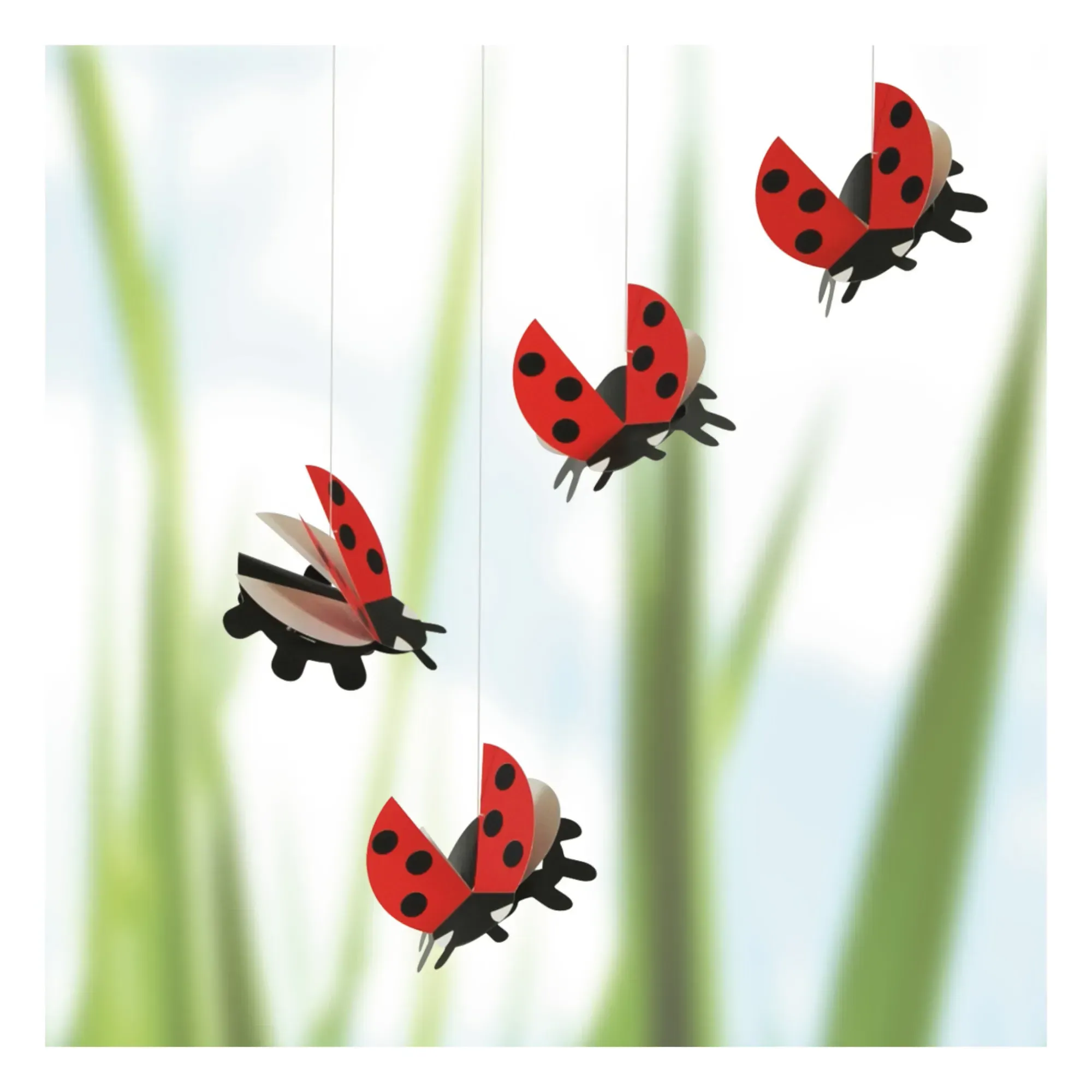 Flensted Ladybird Mobile - Red, Cardboard alternate view