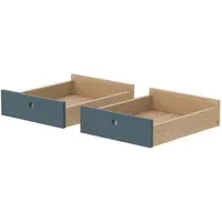 Popsicle Desk Drawers Set of 2 - Blue, Oak Veneer alternate view