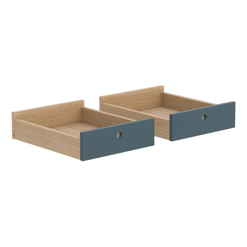 Popsicle Desk Drawers Set of 2 - Blue, Oak Veneer product