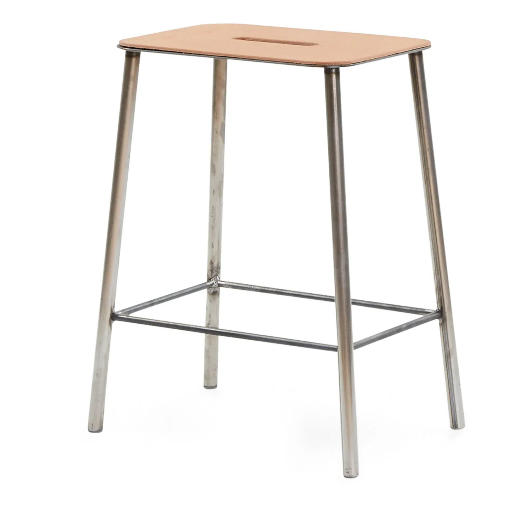 Adam Stool - Silver, Leather product