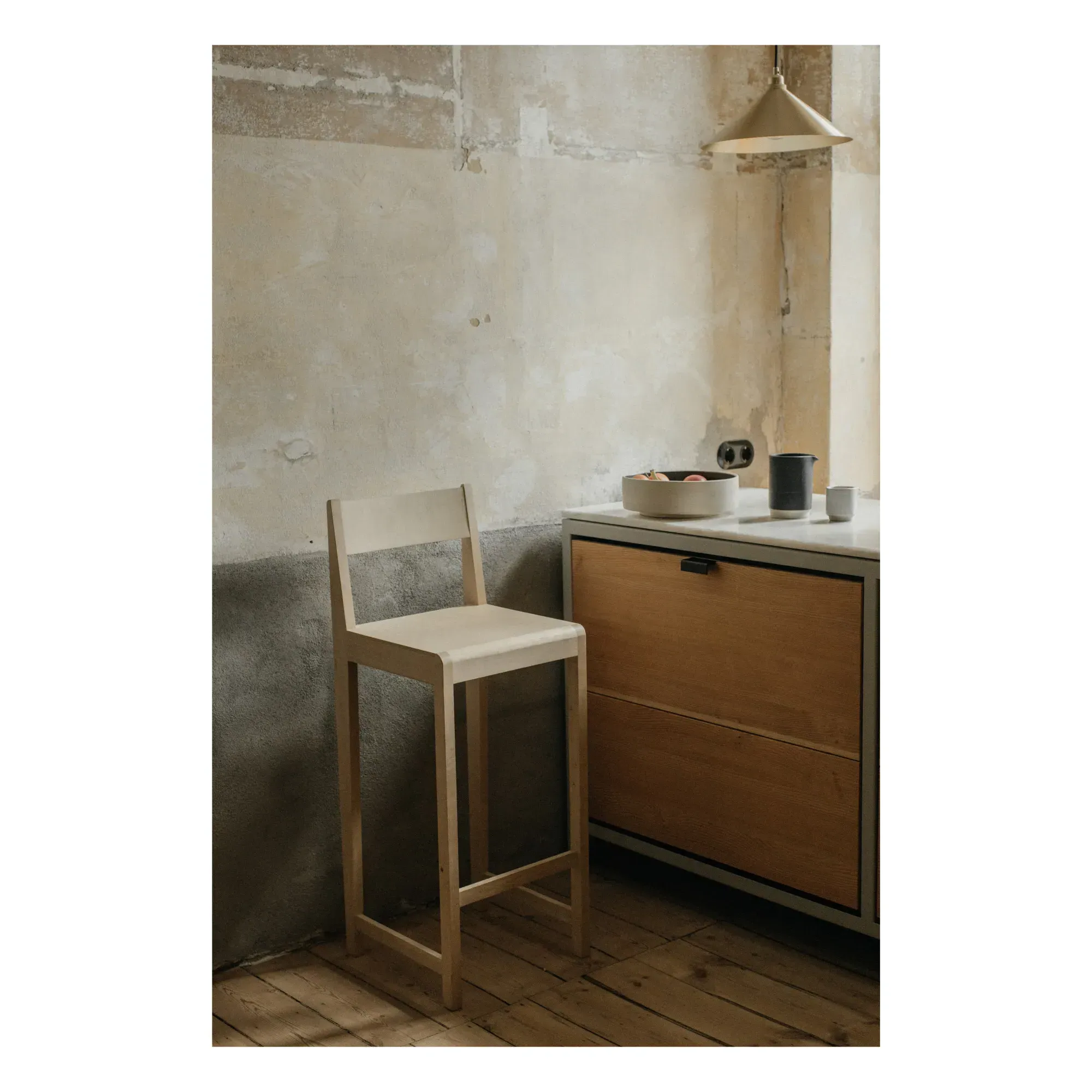 Frama Bar Stool - Light Wood, Birch alternate view