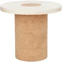Sintra Side Table - Marble White, Cork alternate view