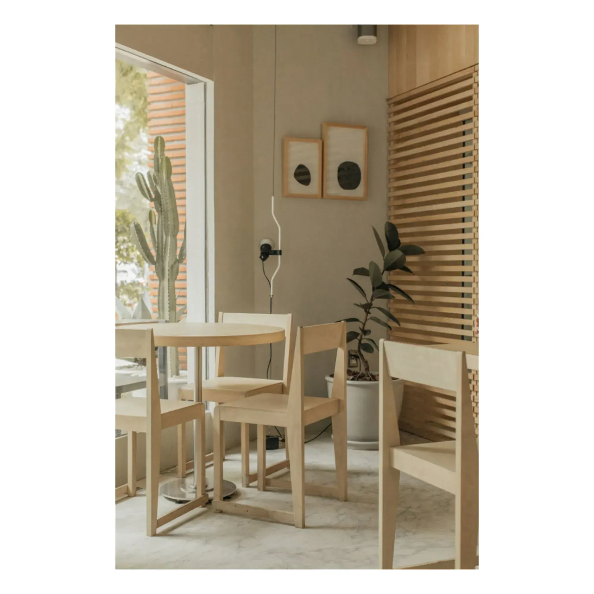 Stackable Wooden Chair - Light Wood, Birch alternate view