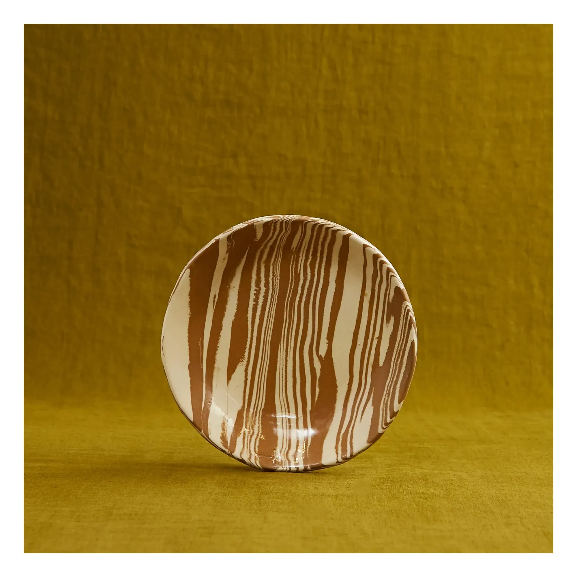 Franca Atelier Soup Plate - Brown Marble, Ceramic product