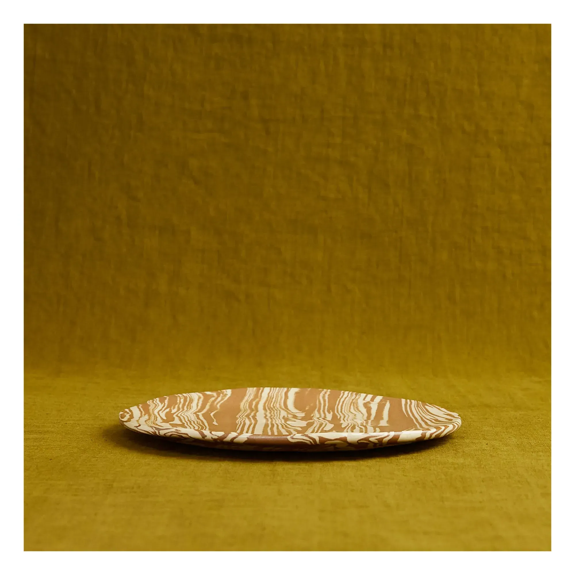 Smallable Céramique Lab Set of 2 Plates - Brown Marble, Ceramic alternate view