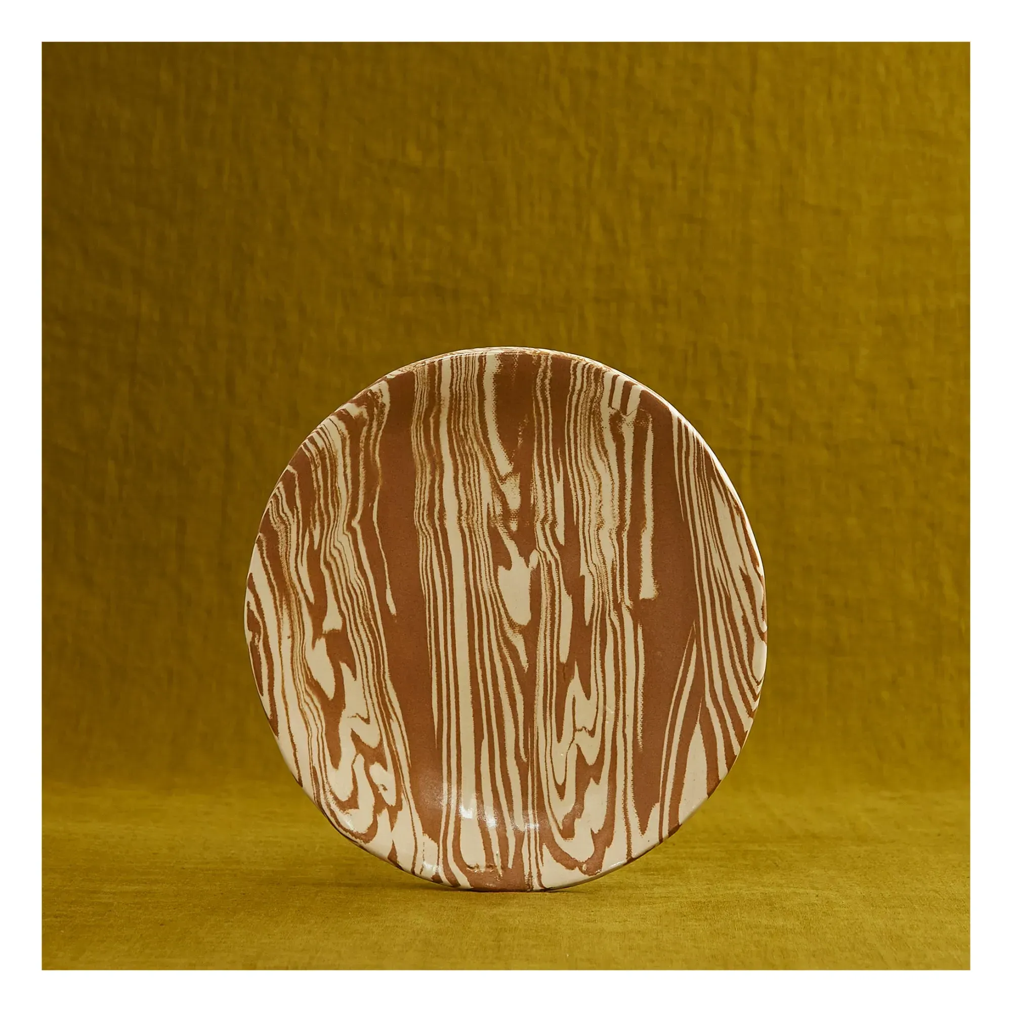 Smallable Céramique Lab Set of 2 Plates - Brown Marble, Ceramic product