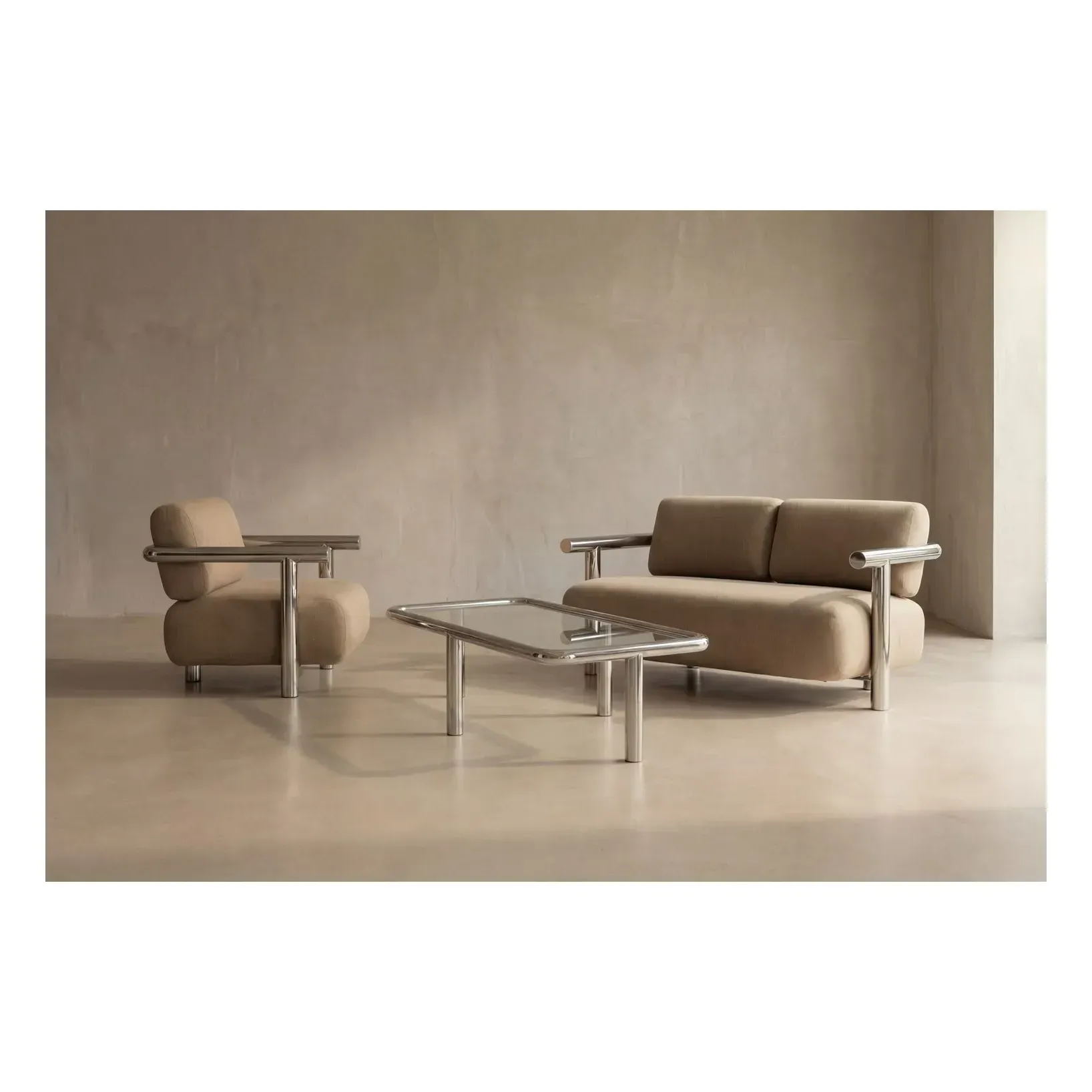 Alix Square Coffee Table - Steel, Stainless Steel product