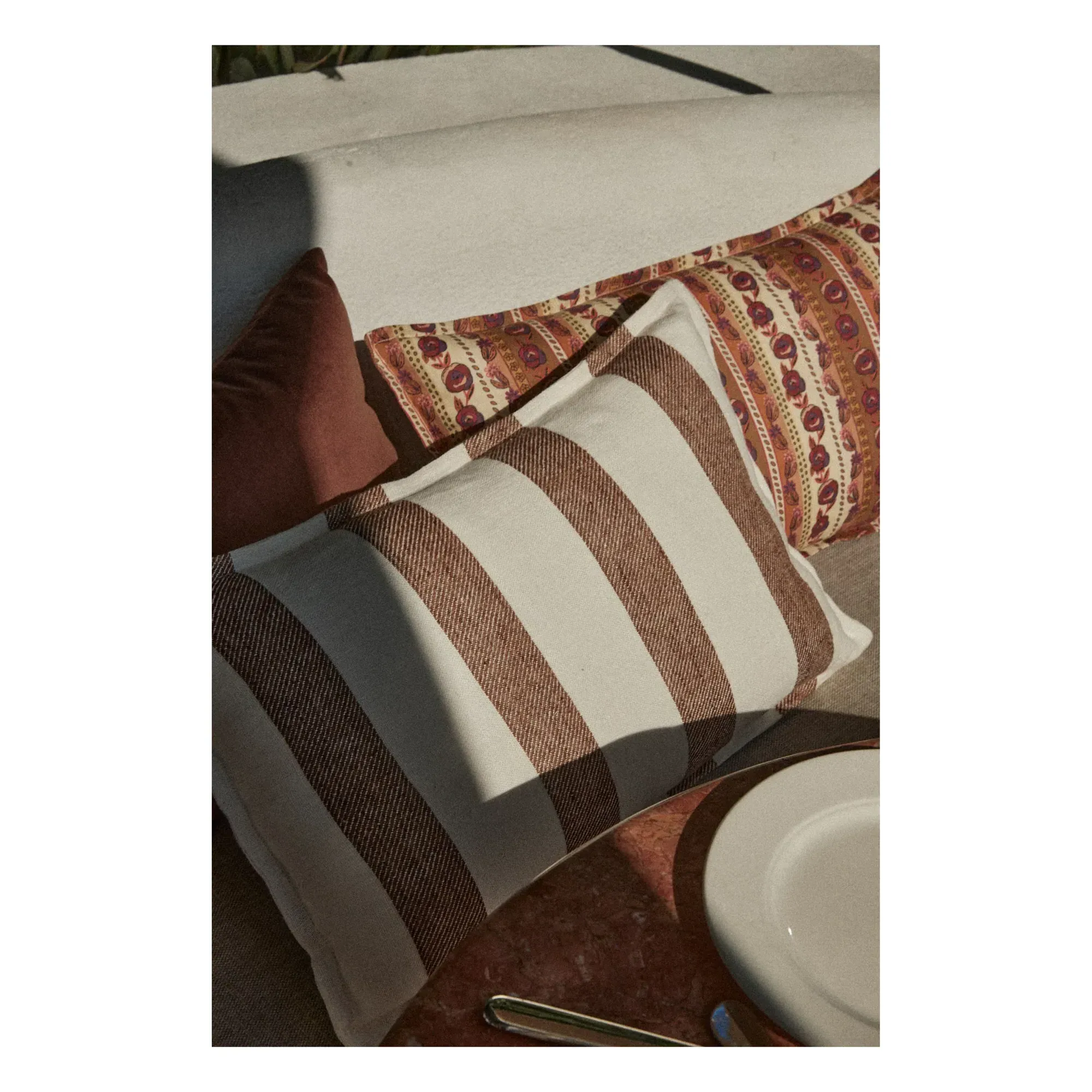 Bastide Cushion Cover - Terracotta, Washed Linen alternate view