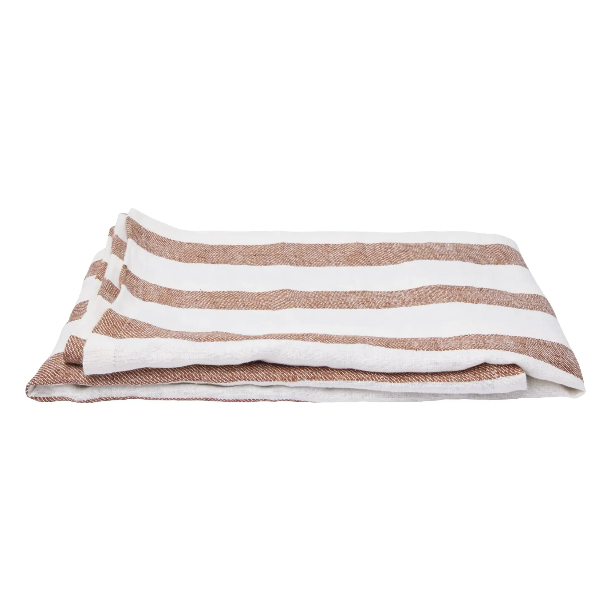 Bastide Stripe Tablecloth - Terracotta, Washed Linen product