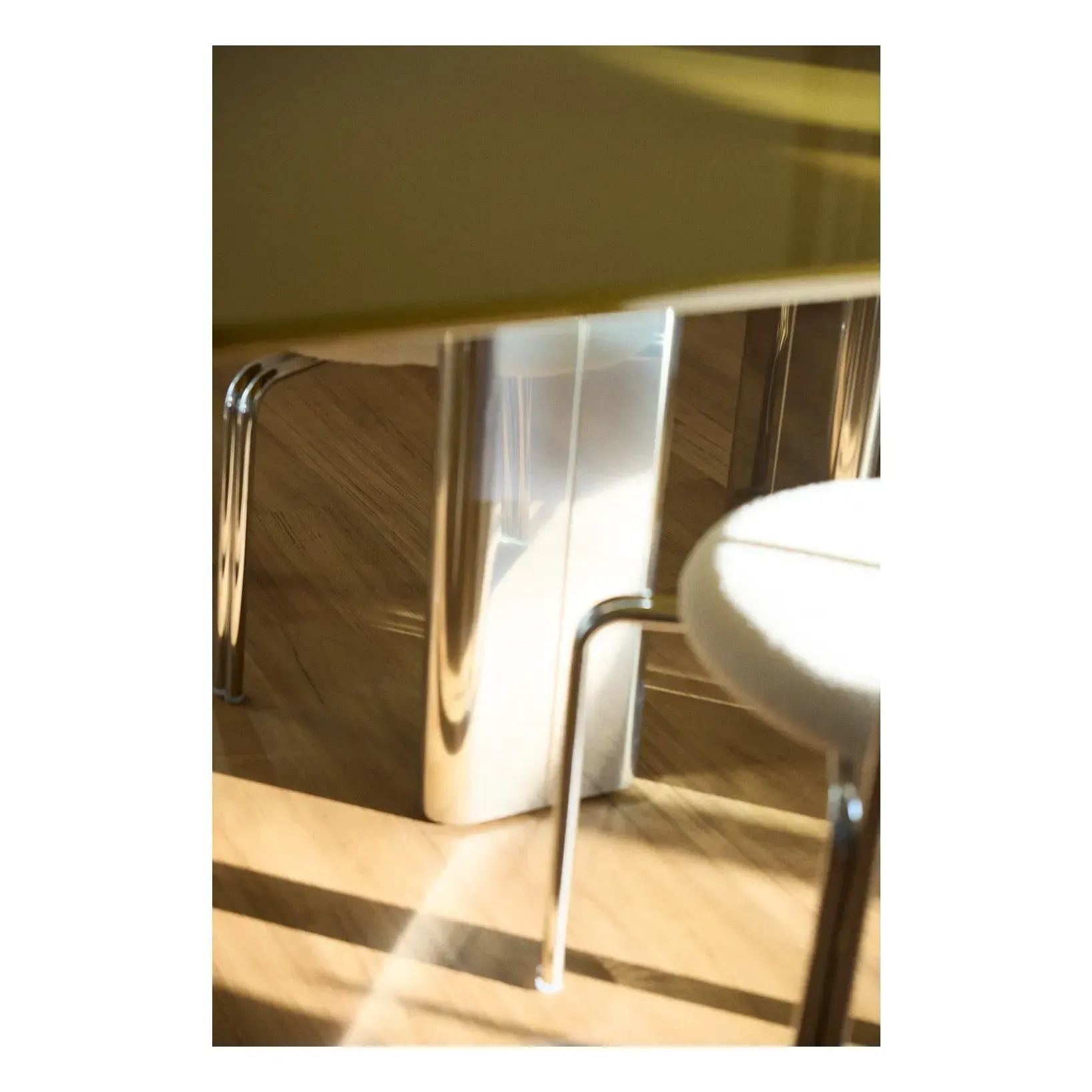 Chrysoline Dining Table - Amber, Lacquered Wood alternate view