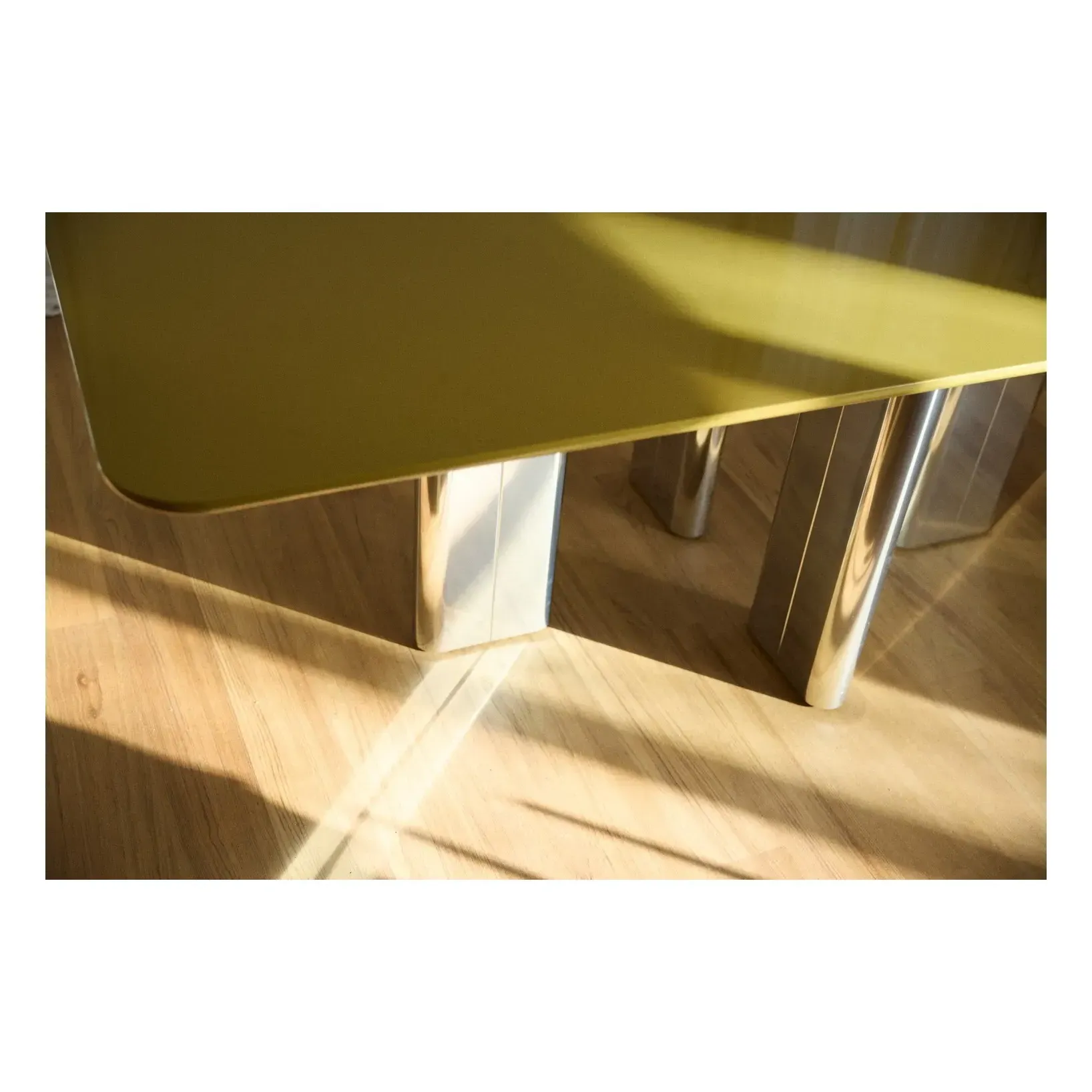 Chrysoline Dining Table - Amber, Lacquered Wood product