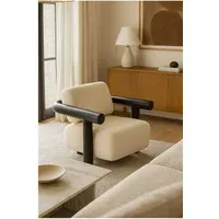 Claude 3-Seater Sofa - White, Linen alternate view