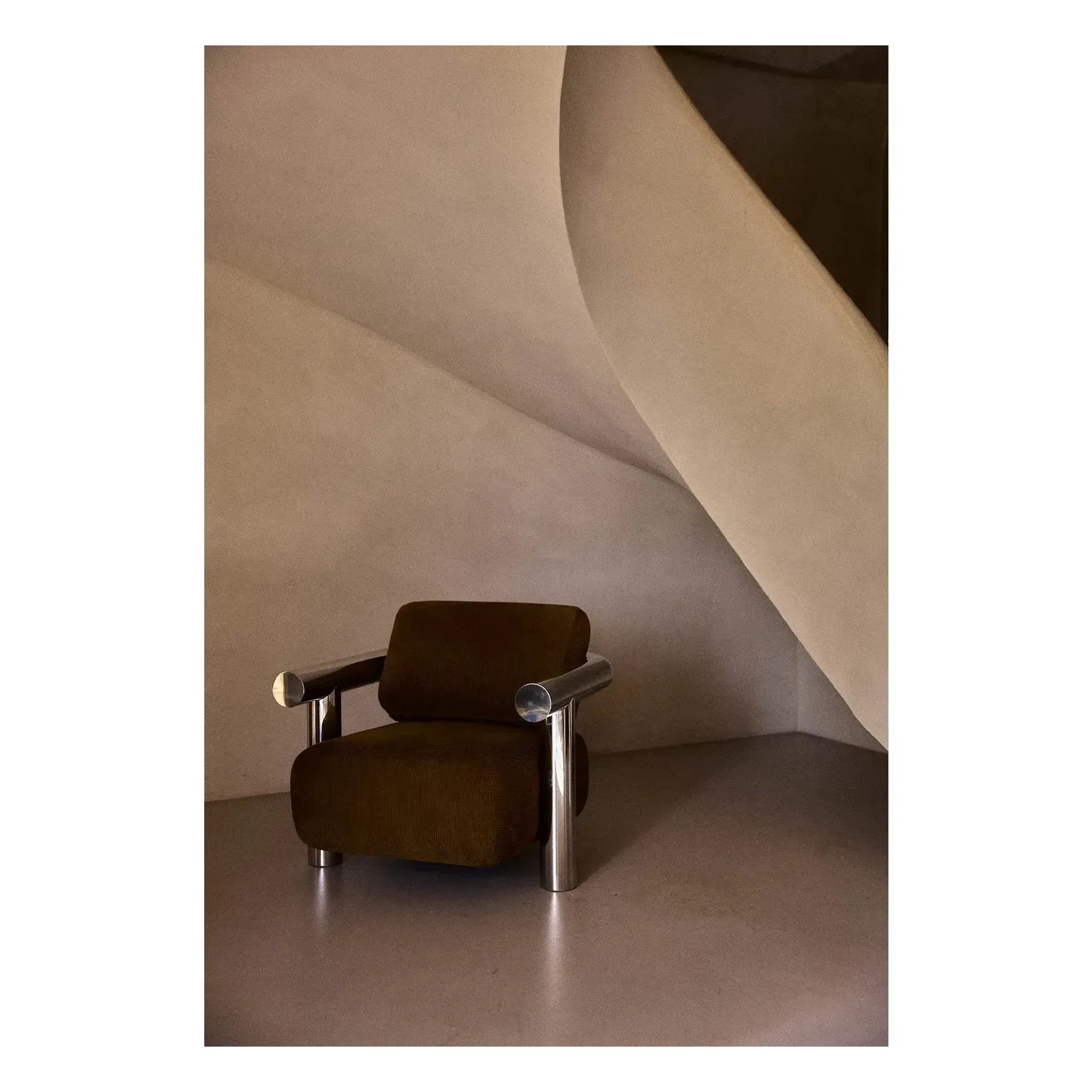 Claude Armchair - Brown, Corduroy alternate view