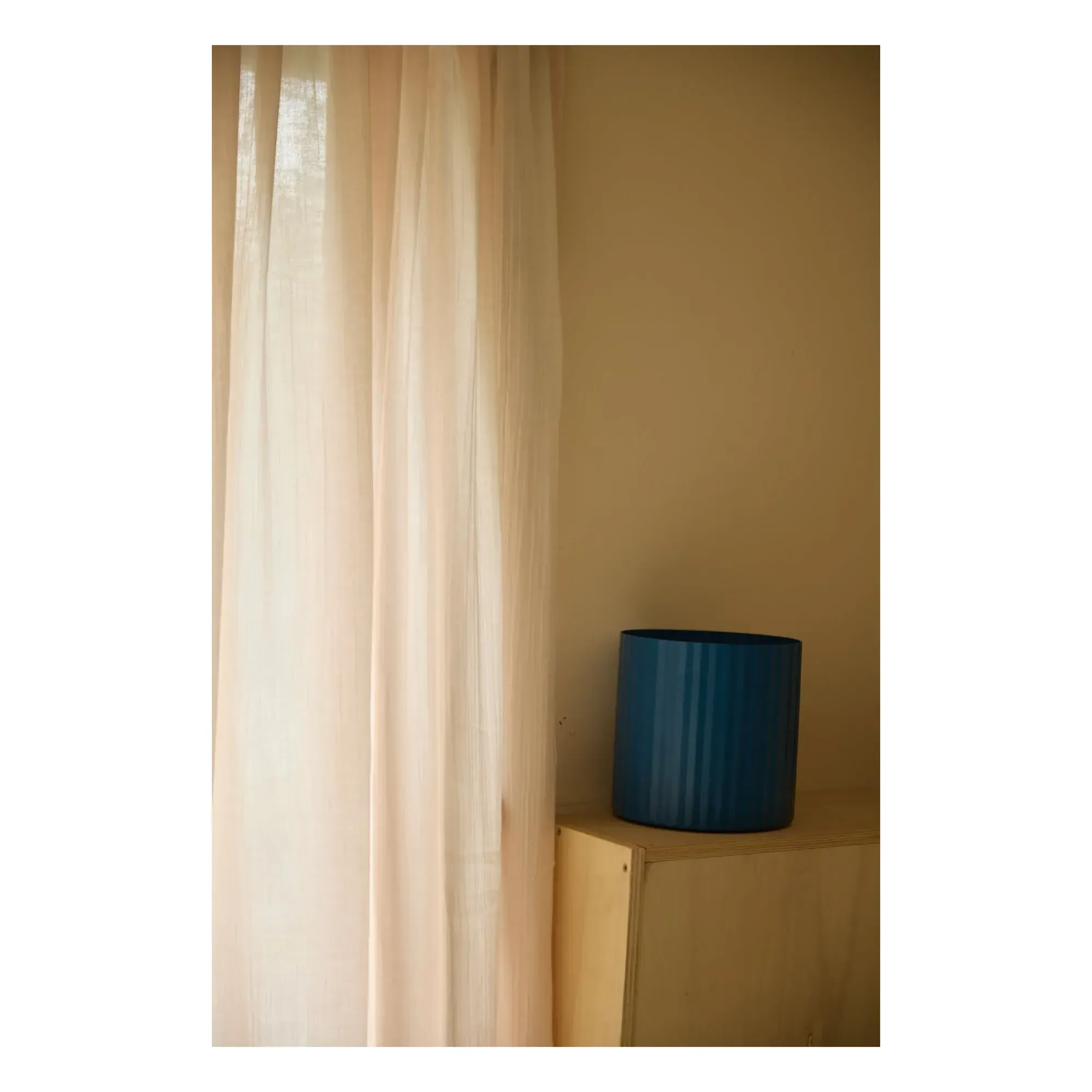 Cotton Gauze Curtain Panel - Powder product