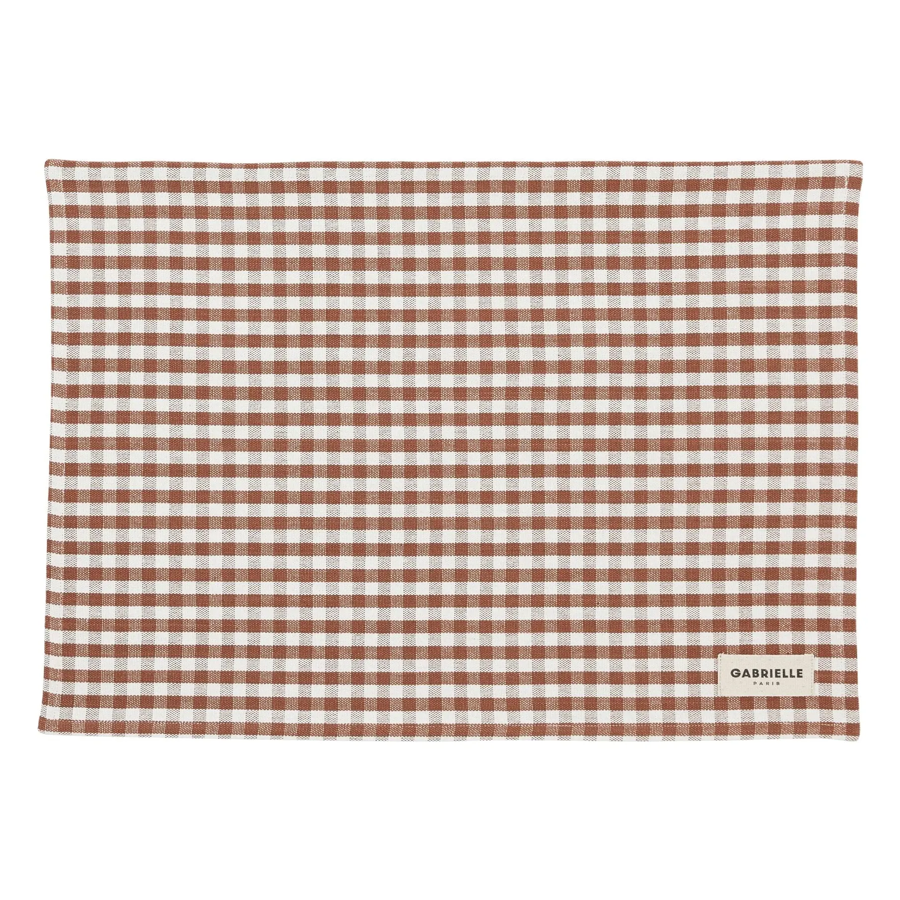 Gingham Placemat - Mocha, Cotton product