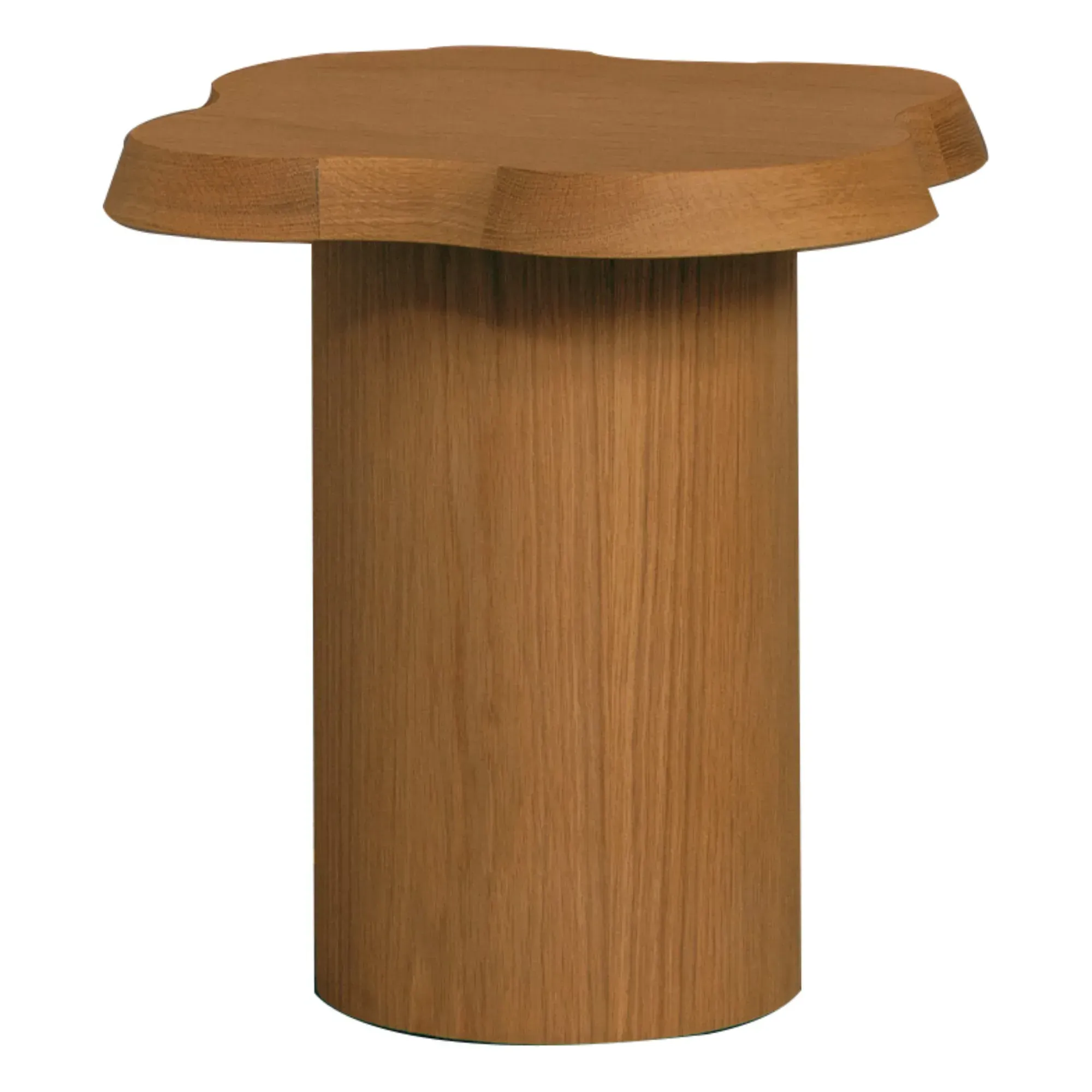 Iroko Round Outdoor Side Table - Natural, Solid Wood product