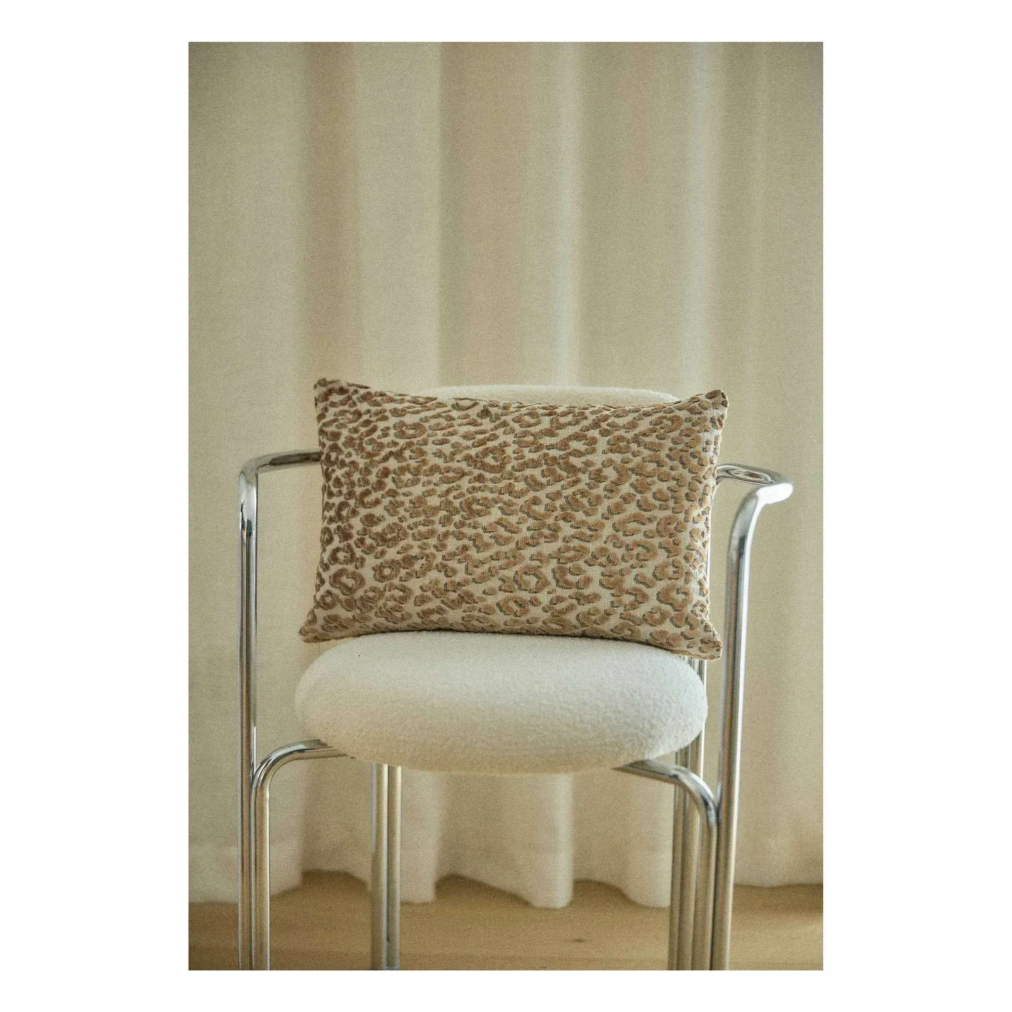 Jacquard Cushion Cover - Leopard, Viscose Blend alternate view