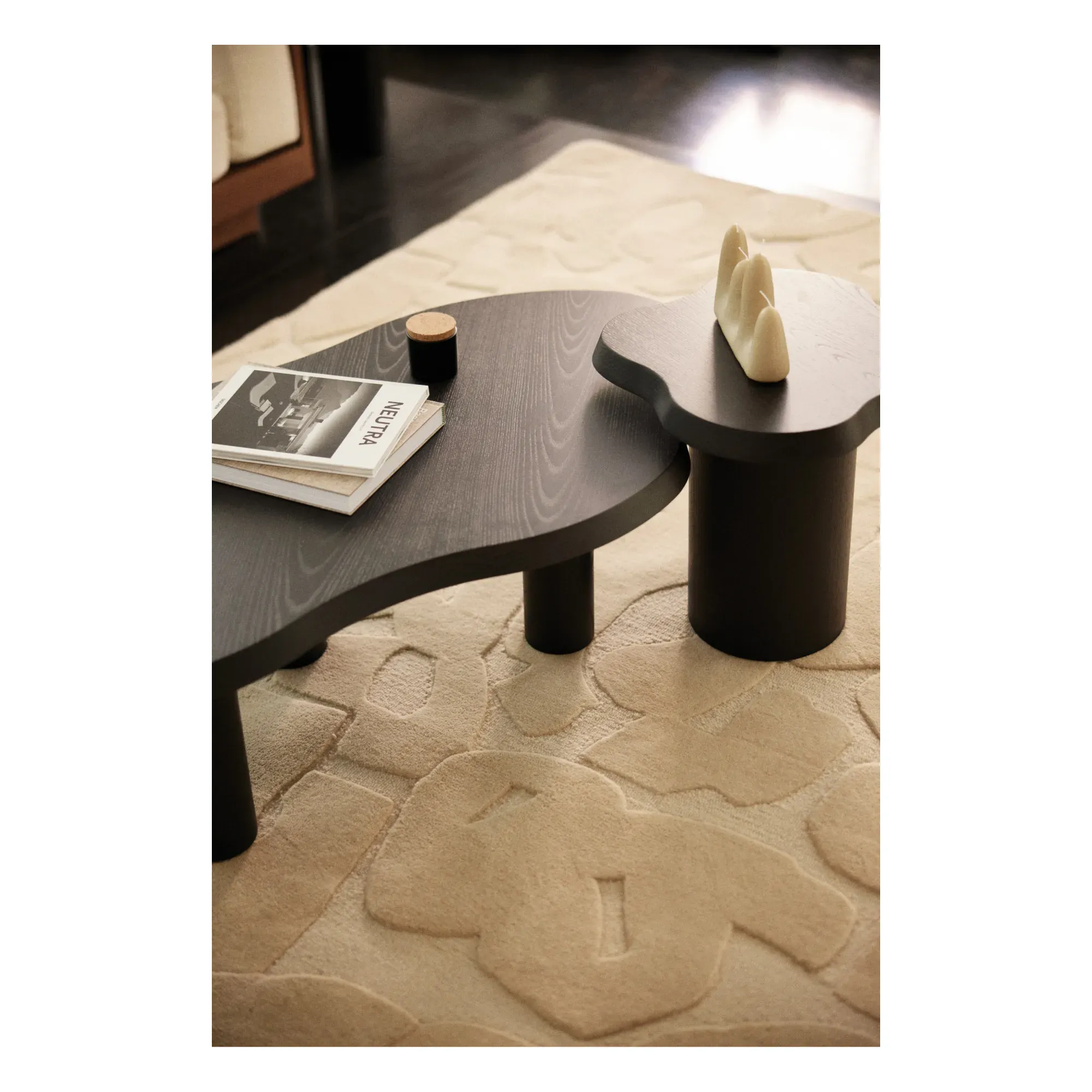 Jeanne Coffee Table - Black, Ash Wood alternate view