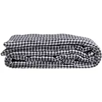 Printed Linen Reversible Quilt - Black alternate view