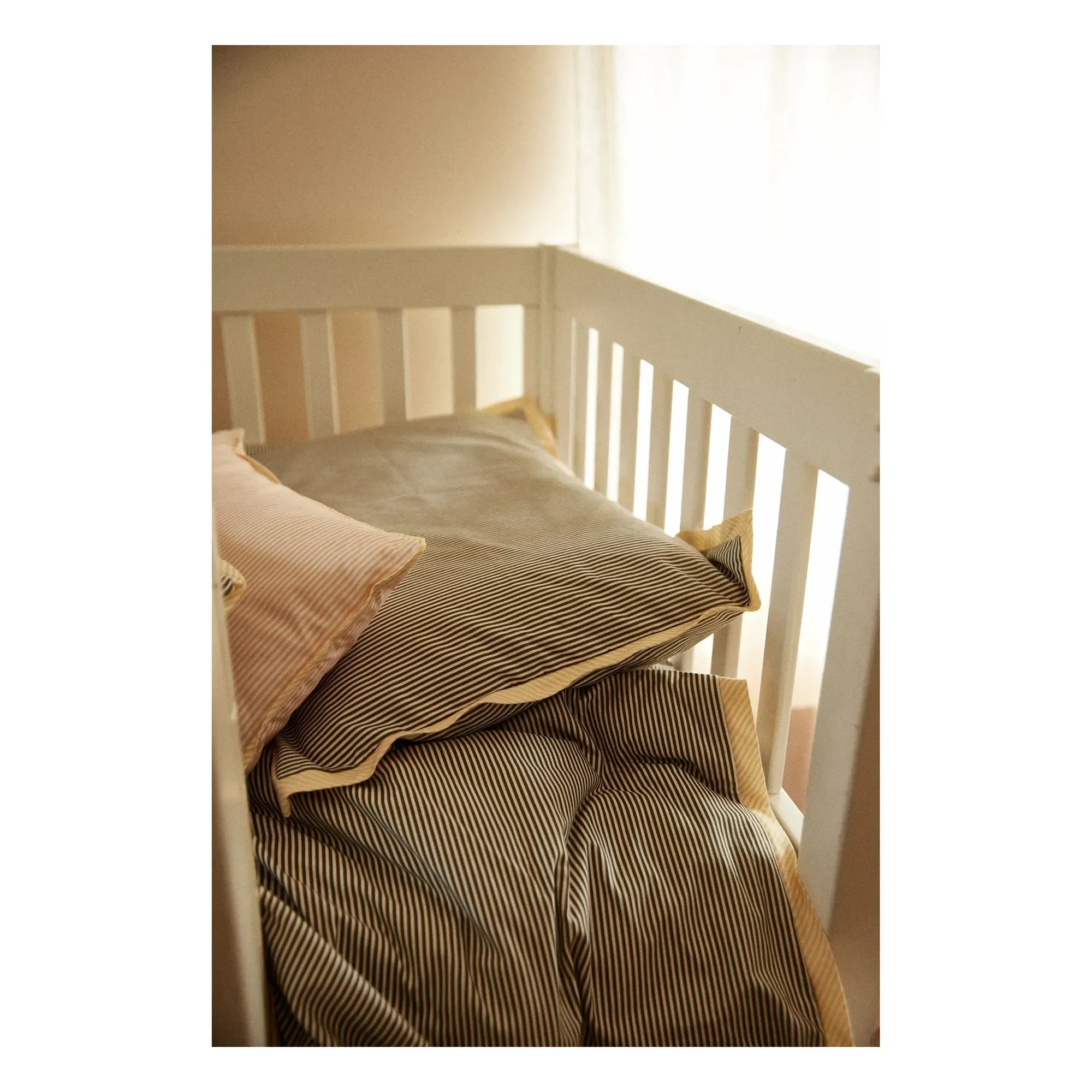 Taormina Cushion Cover Striped - Khaki, Cotton alternate view