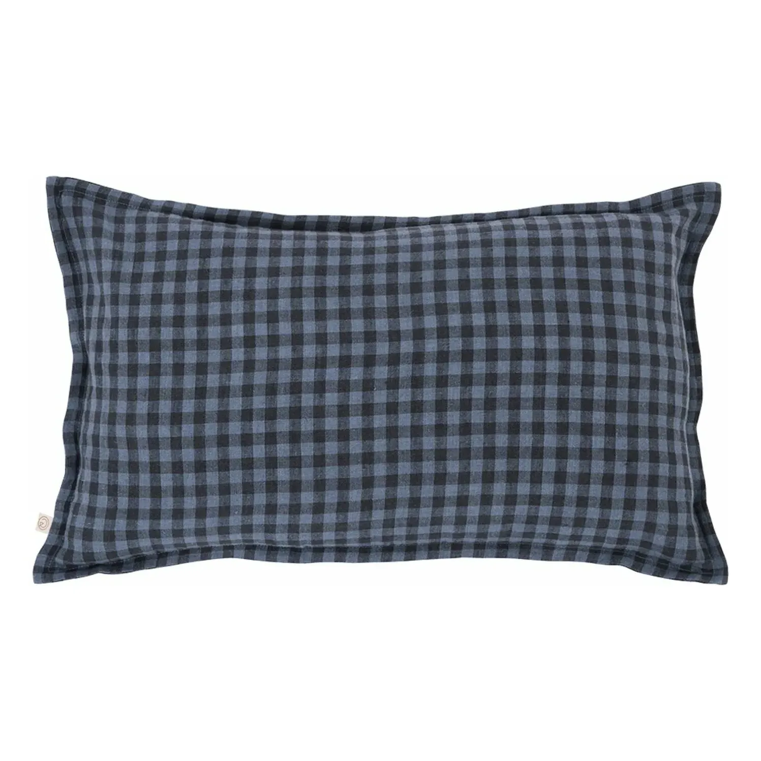 Taormina Cushion Cover with Flounce - Navy, Washed Linen product