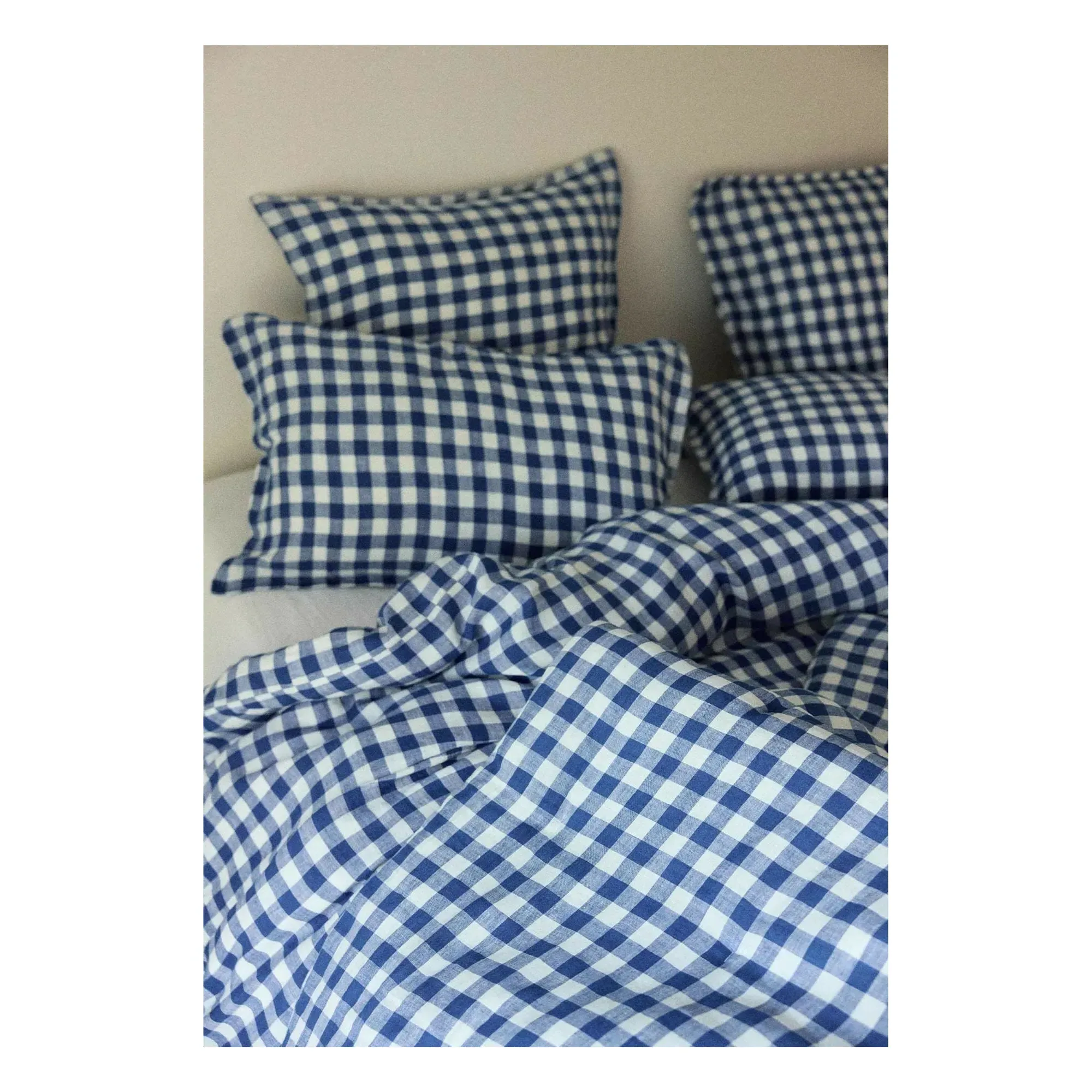 Taormina Cushion Cover with Ruffle - Blue, Cotton alternate view