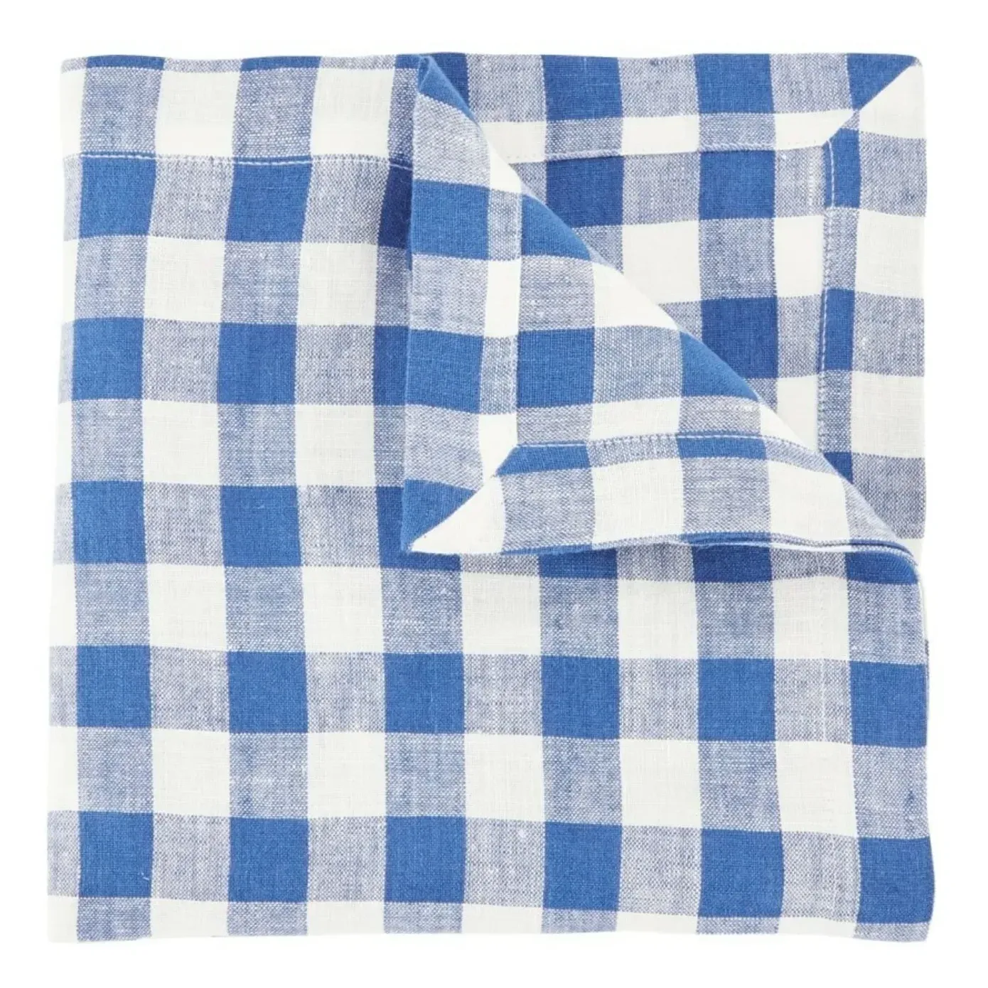 Vichy Washed Linen Napkin - Blue product