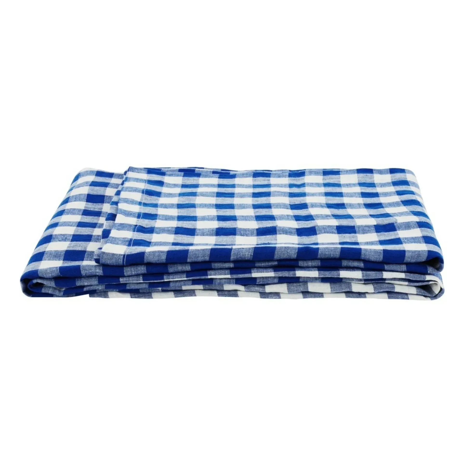 Vichy Washed Linen Tablecloth - Blue product
