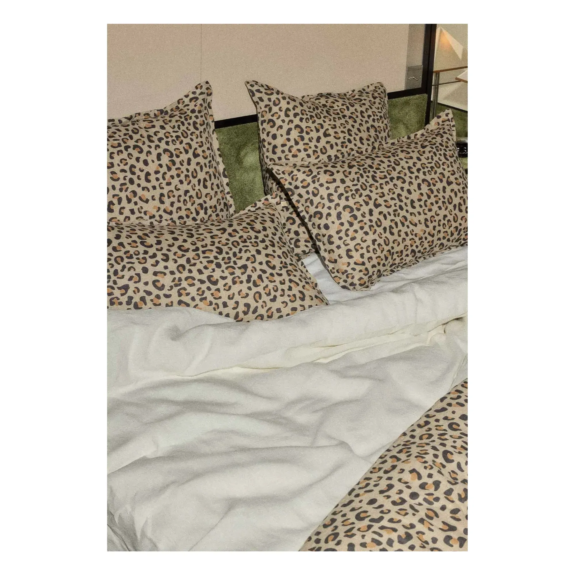 Washed Linen Pillowcase - Leopard alternate view