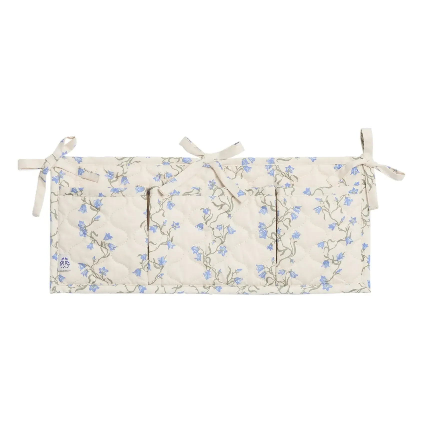 Bell Flower Crib Pouch Organizer - Ecru, Organic Cotton product