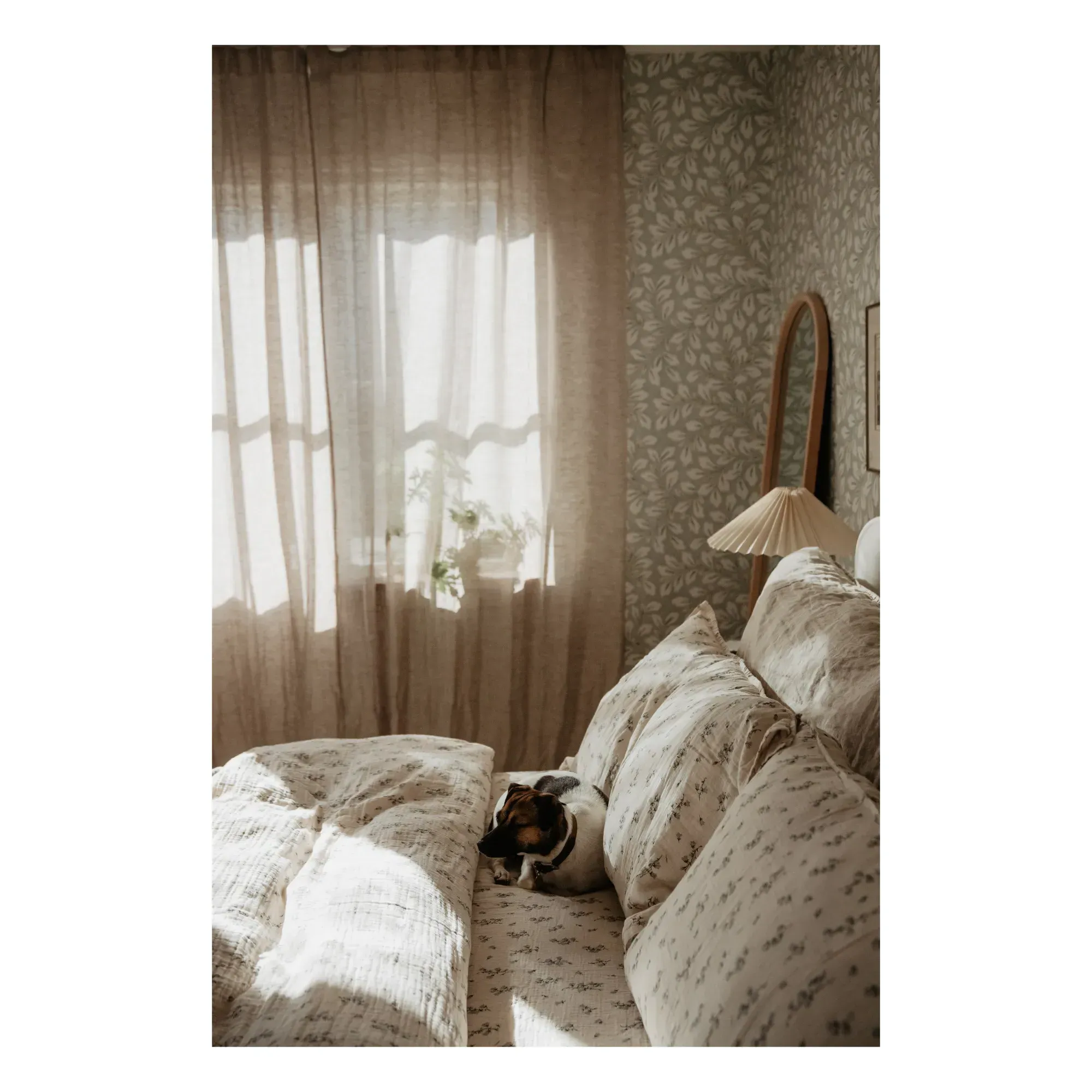 Bluebell Fitted Sheet - Cream, Cotton Muslin alternate view