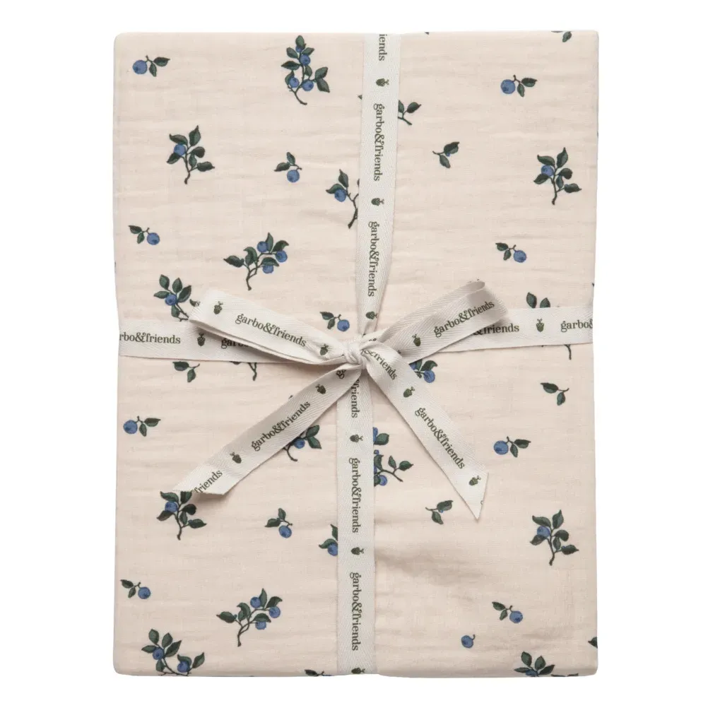Blueberry Cotton Muslin Fitted Sheet - Ivory, Cotton product